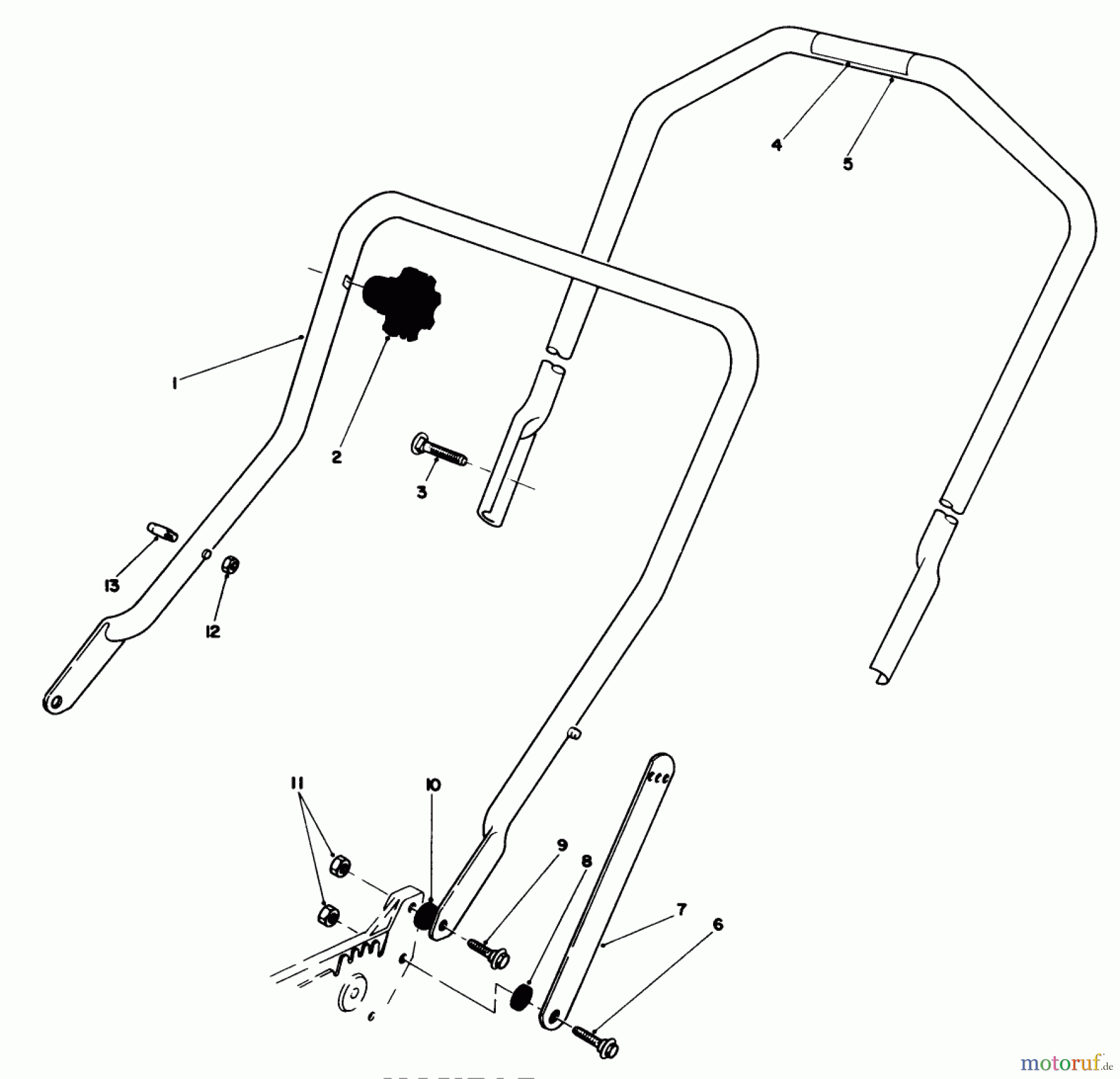 Toro Neu Mowers, Walk-Behind Seite 1 20526 - Toro Lawnmower, 1987 (7000001-7999999) HANDLE ASSEMBLY