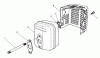 Toro 20526 - Lawnmower, 1987 (7000001-7999999) Ersatzteile MUFFLER ASSEMBLY (MODEL NO.VMG6)