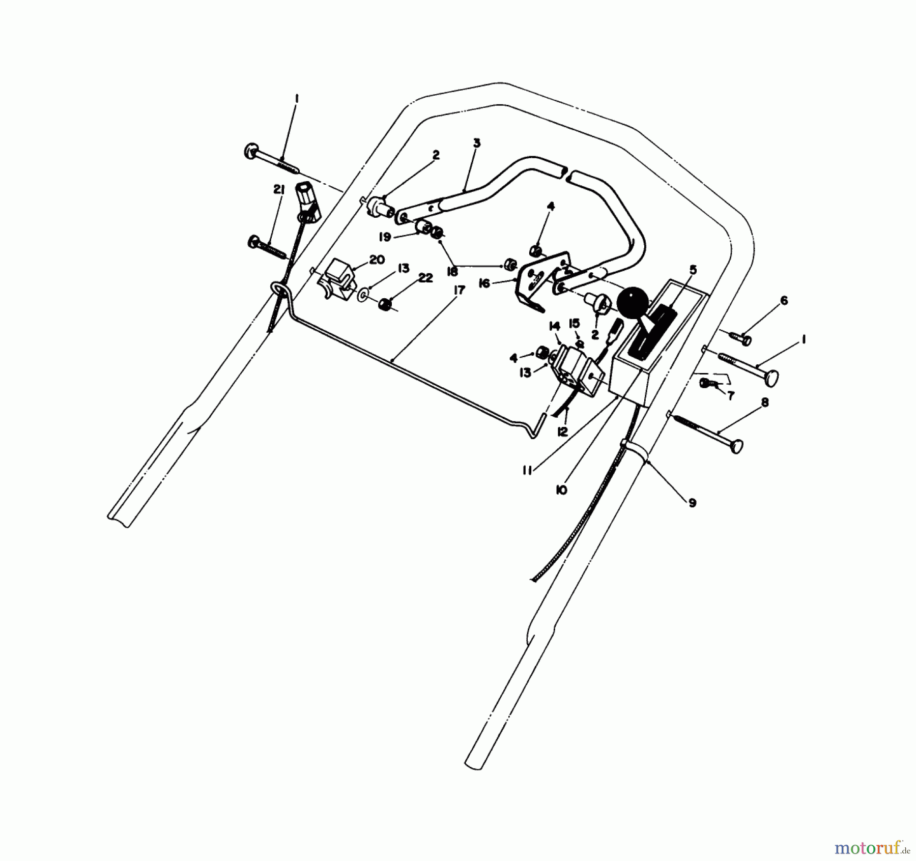 Toro Neu Mowers, Walk-Behind Seite 1 20526 - Toro Lawnmower, 1988 (8000001-8999999) CONTROL ASSEMBLY
