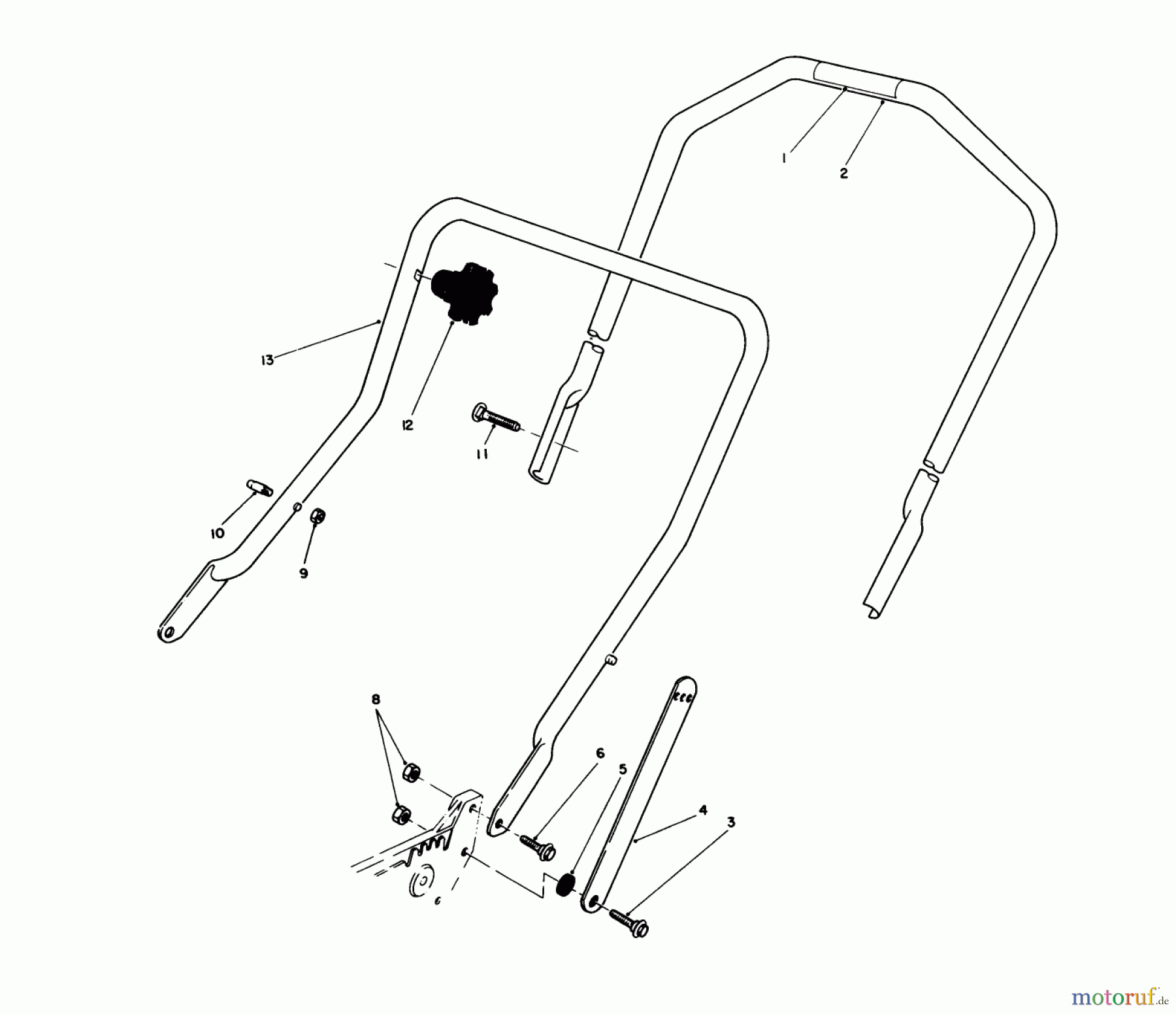 Toro Neu Mowers, Walk-Behind Seite 1 20526 - Toro Lawnmower, 1988 (8000001-8999999) HANDLE ASSEMBLY