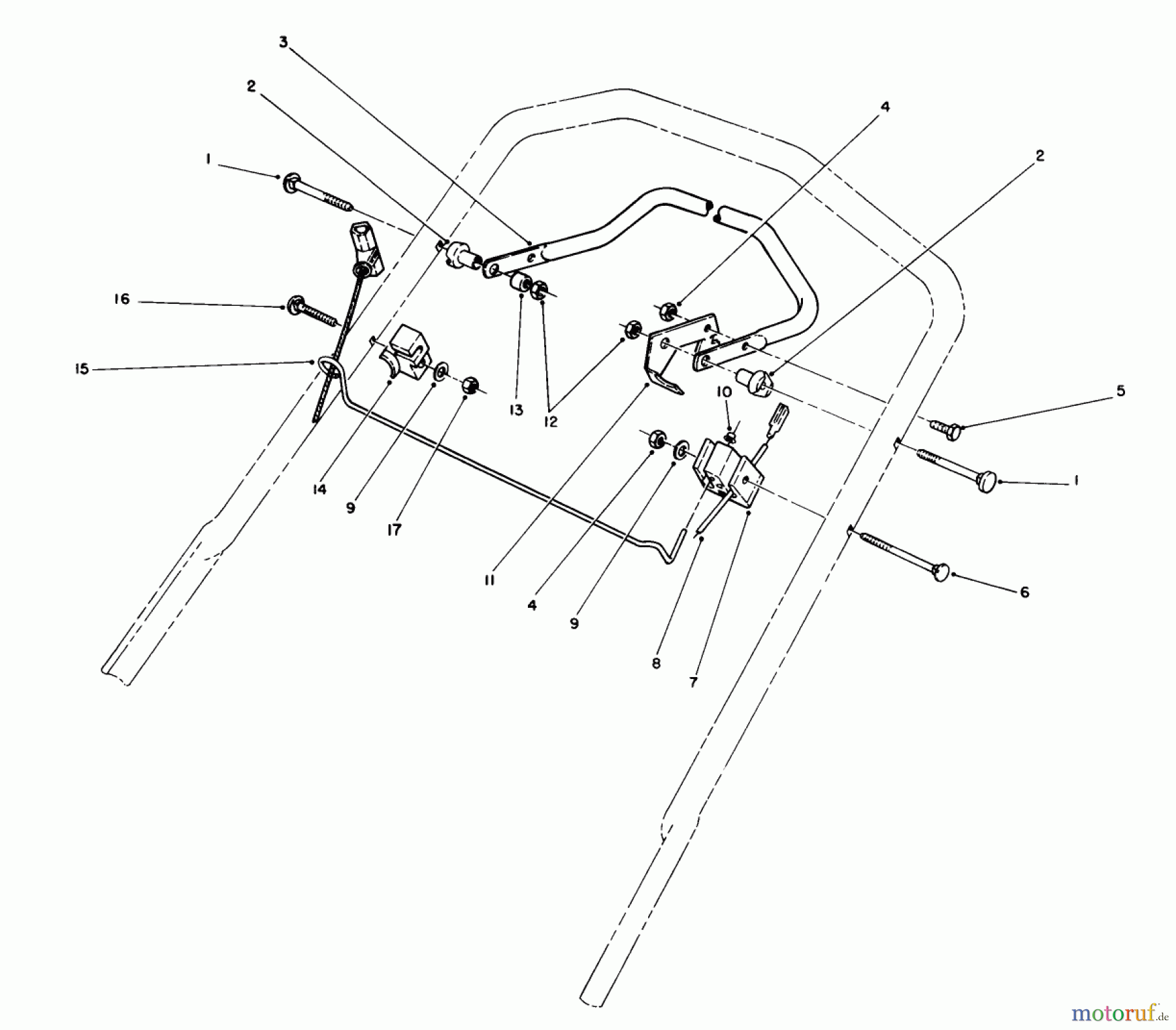 Toro Neu Mowers, Walk-Behind Seite 1 20526C - Toro Lawnmower, 1987 (7000001-7999999) CONTROL ASSEMBLY