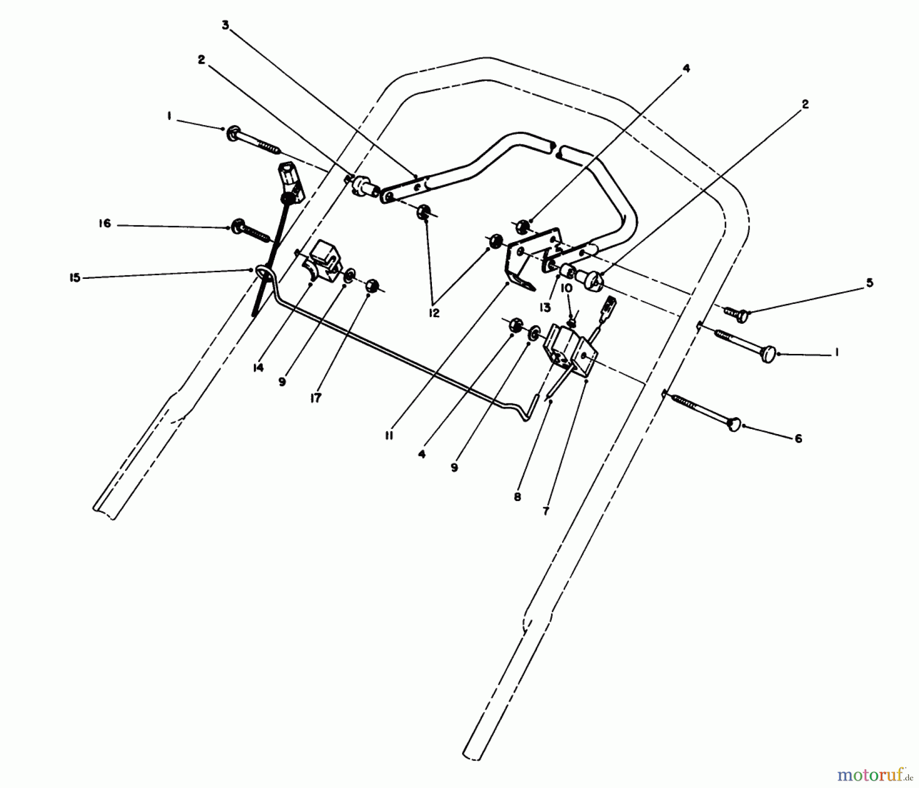 Toro Neu Mowers, Walk-Behind Seite 1 20526C - Toro Lawnmower, 1988 (8000001-8999999) CONTROL ASSEMBLY