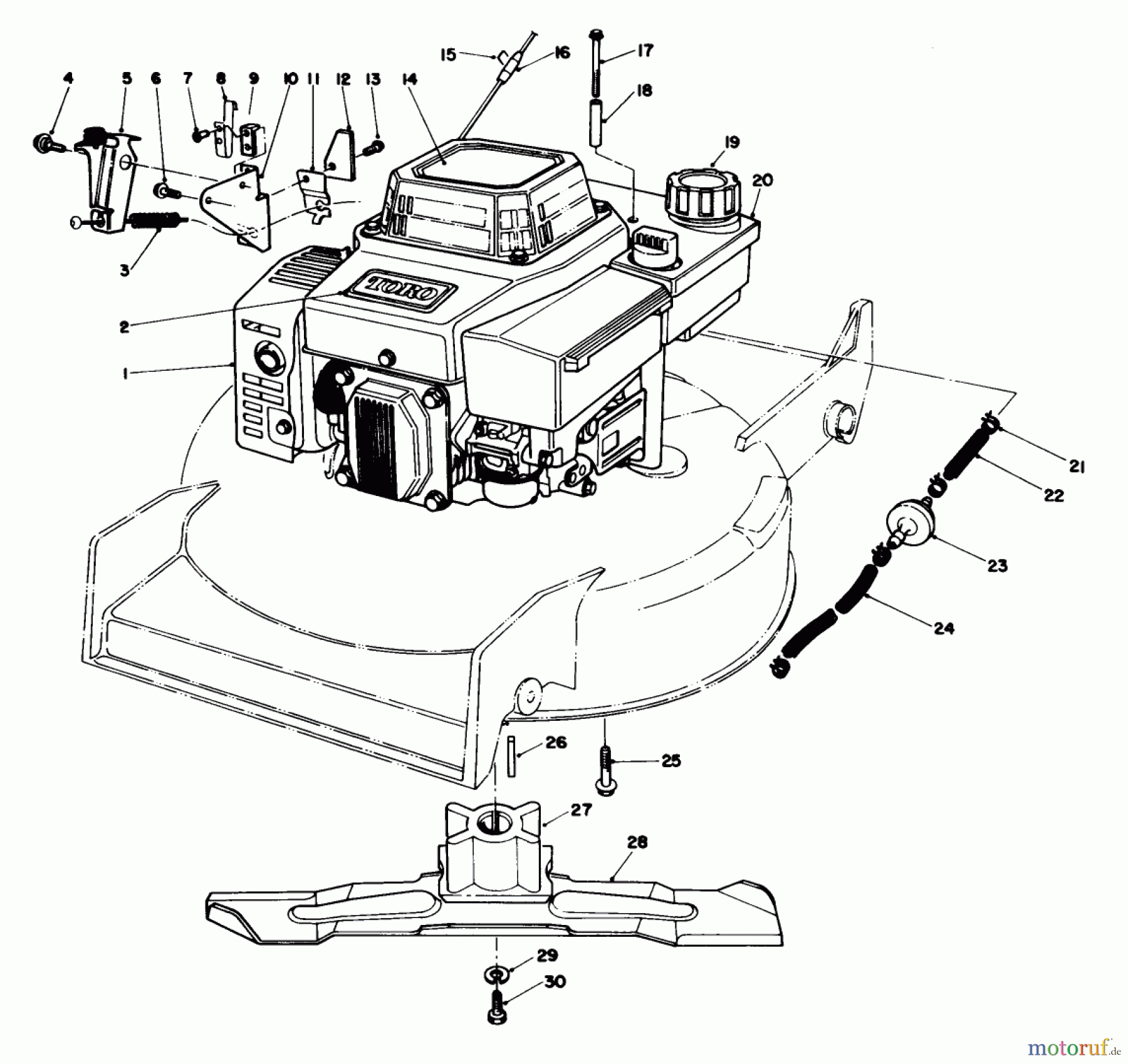 Toro Neu Mowers, Walk-Behind Seite 1 20526C - Toro Lawnmower, 1988 (8000001-8999999) ENGINE ASSEMBLY