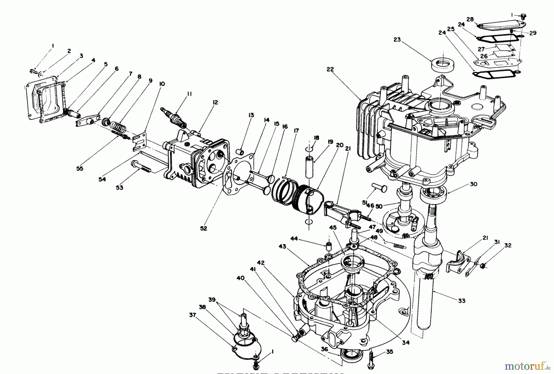 Toro Neu Mowers, Walk-Behind Seite 1 20526C - Toro Lawnmower, 1988 (8000001-8999999) ENGINE ASSEMBLY (MODEL NO. VMH7)