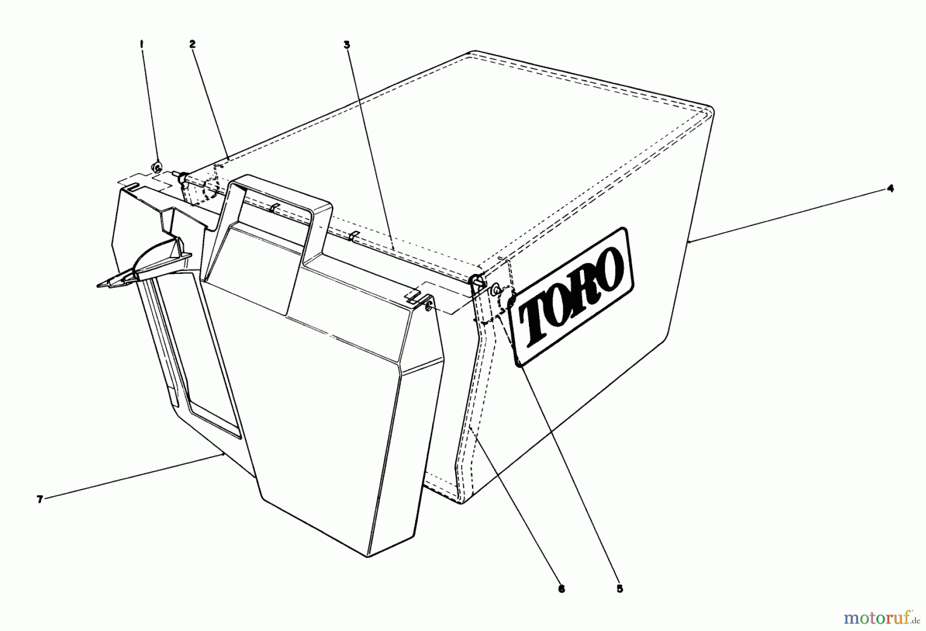 Toro Neu Mowers, Walk-Behind Seite 1 20526C - Toro Lawnmower, 1988 (8000001-8999999) GRASS BAG ASSEMBLY NO. 11-0159