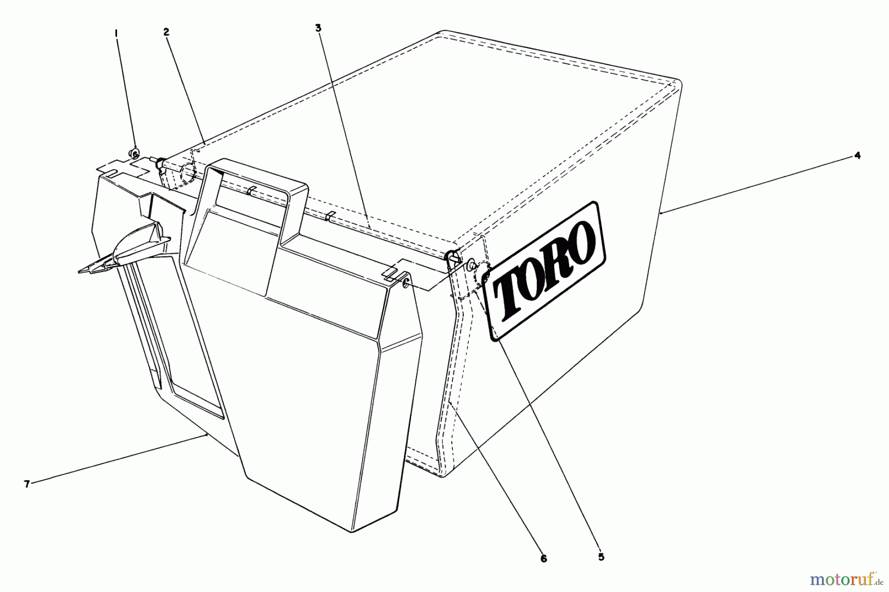 Toro Neu Mowers, Walk-Behind Seite 1 20531 - Toro Lawnmower, 1988 (8000001-8999999) GRASS BAG ASSEMBLY NO. 11-0159