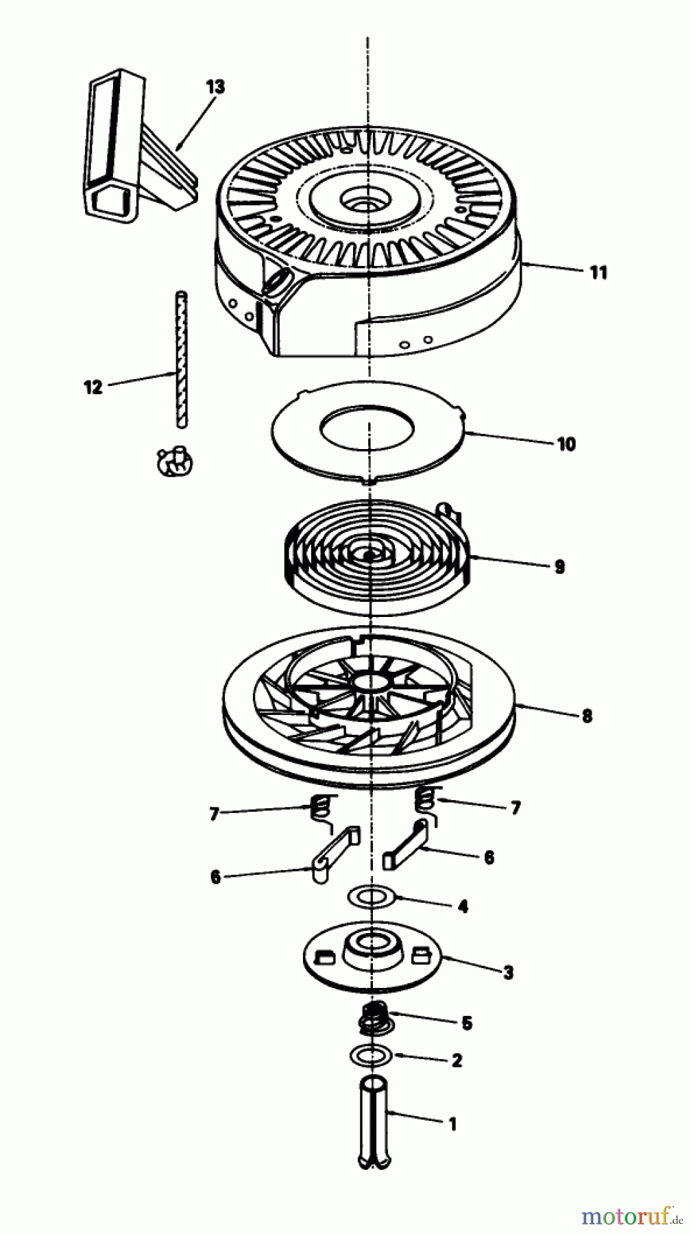 Toro Neu Mowers, Walk-Behind Seite 1 20531 - Toro Lawnmower, 1988 (8000001-8999999) REWIND STARTER NO. 590621
