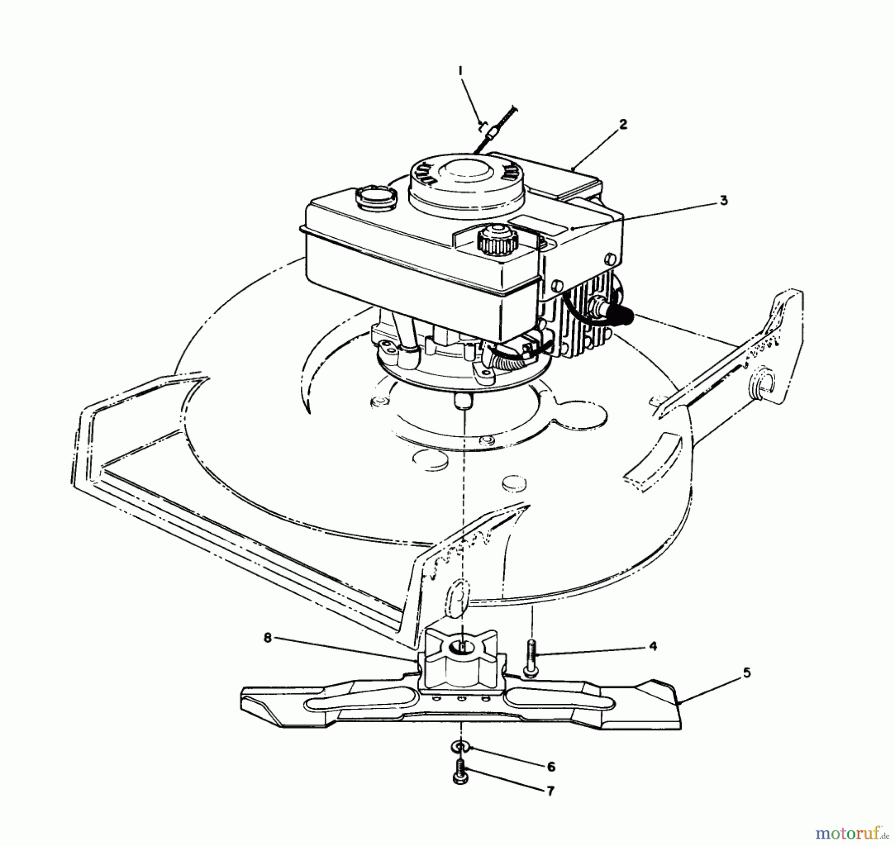 Toro Neu Mowers, Walk-Behind Seite 1 20531 - Toro Lawnmower, 1989 (9000001-9999999) ENGINE ASSEMBLY