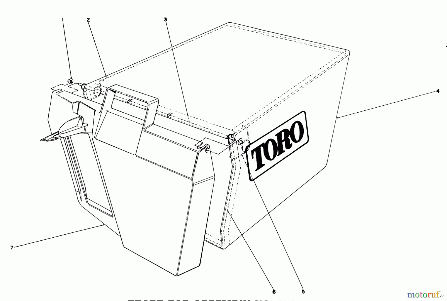 Toro Neu Mowers, Walk-Behind Seite 1 20531 - Toro Lawnmower, 1989 (9000001-9999999) GRASS BAG ASSEMBLY NO. 11-0159