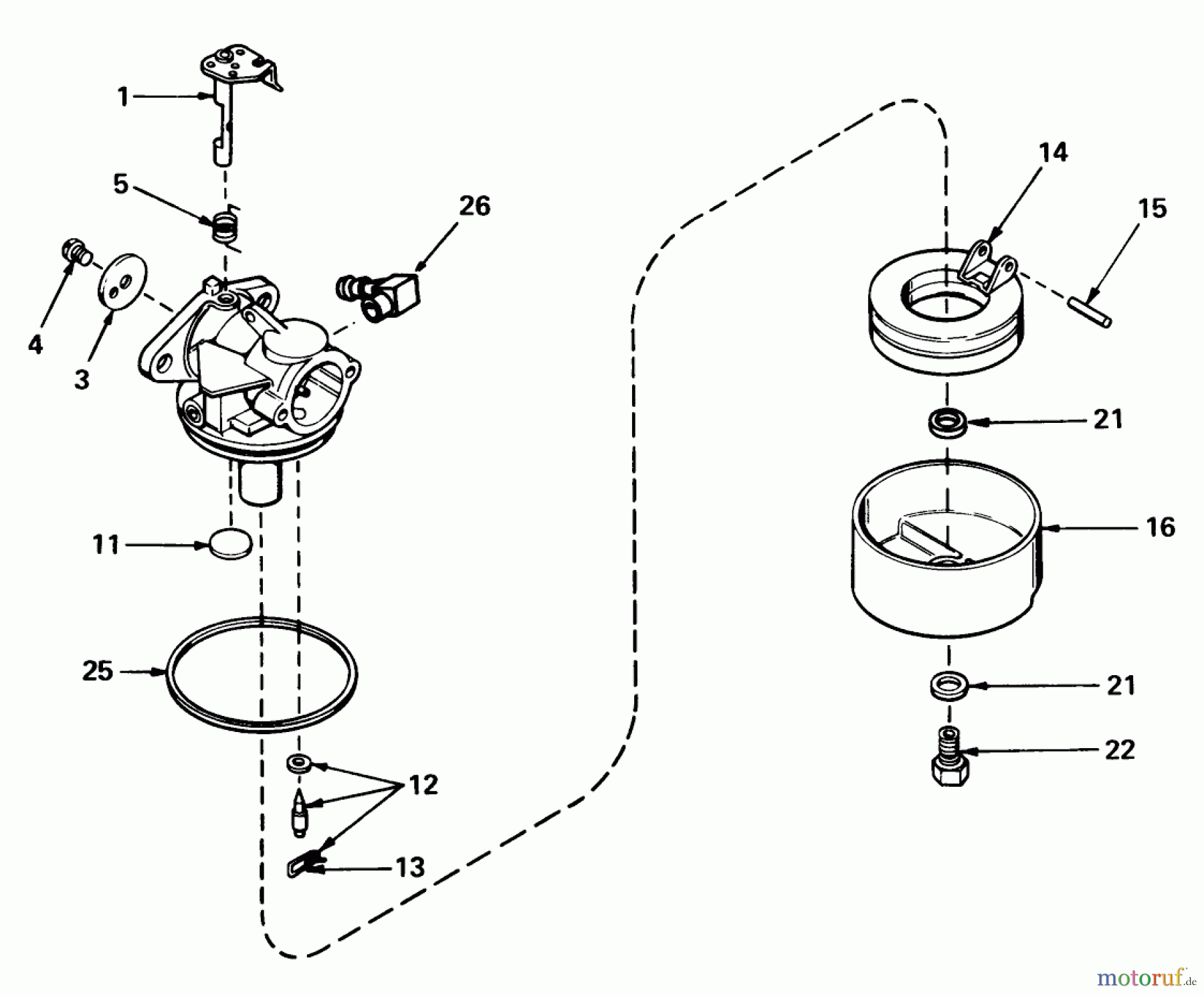Toro Neu Mowers, Walk-Behind Seite 1 20550 - Toro Lawnmower, 1975 (5000001-5999999) CARBURETOR NO. 631831