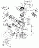 Toro 20550 - Lawnmower, 1975 (5000001-5999999) Ersatzteile ENGINE TECUMSEH MODEL NO. TNT 120-12005