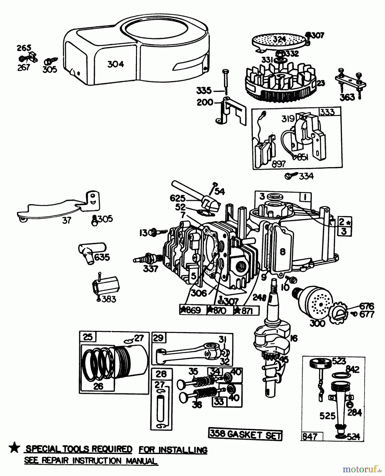 Toro Neu Mowers, Walk-Behind Seite 1 20560 - Toro Lawnmower, 1983 (3000001-3999999) ENGINE BRIGGS & STRATTON MODEL NO. 92908-3196-01 #1