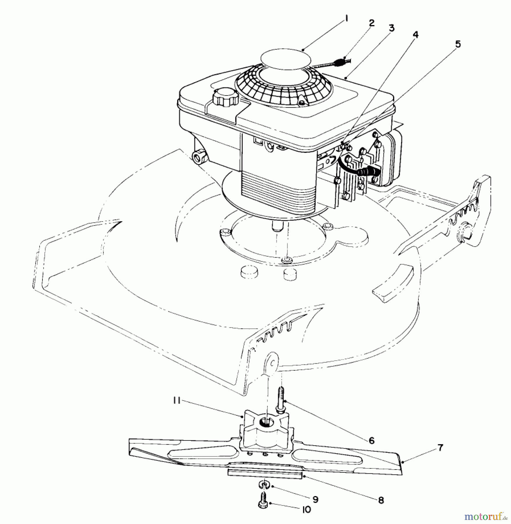 Toro Neu Mowers, Walk-Behind Seite 1 20561 - Toro Lawnmower, 1990 (0000001-0999999) ENGINE ASSEMBLY