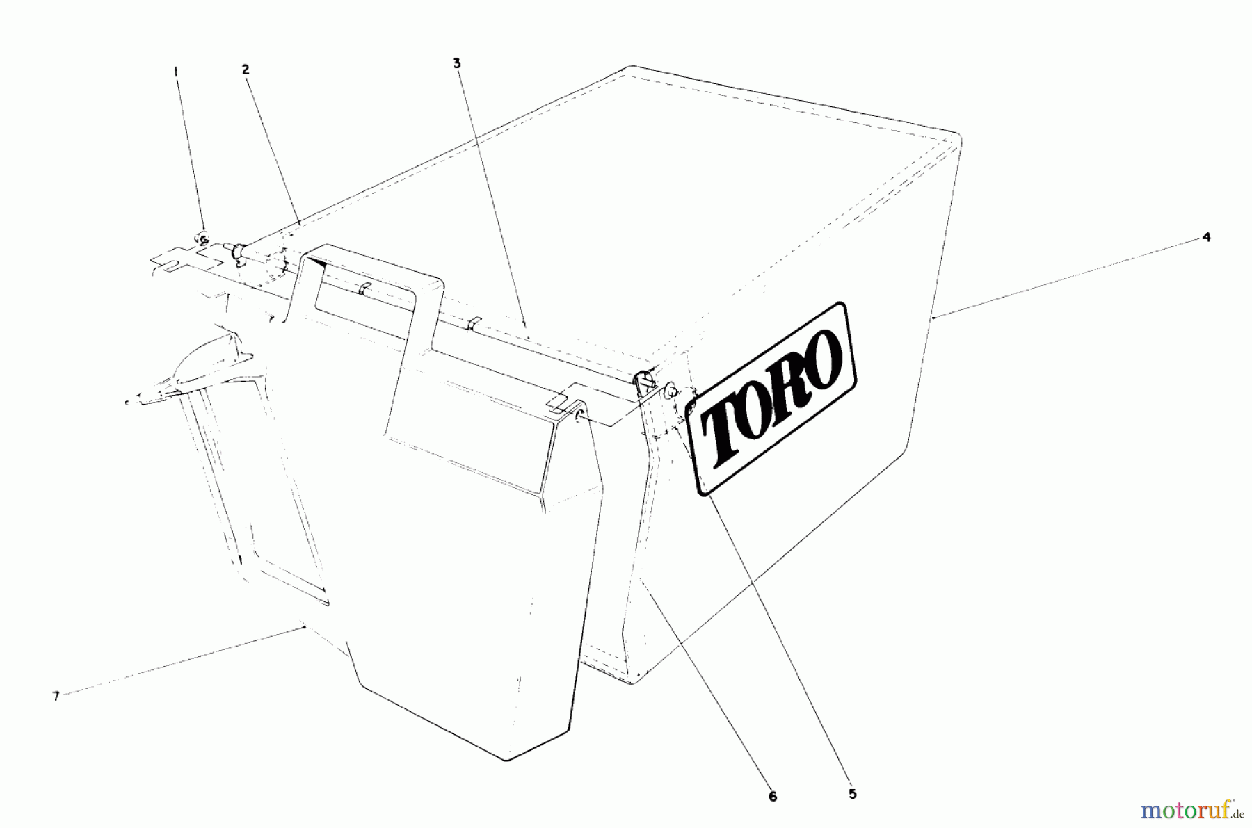 Toro Neu Mowers, Walk-Behind Seite 1 20561 - Toro Lawnmower, 1990 (0000001-0999999) GRASS BAG ASSEMBLY