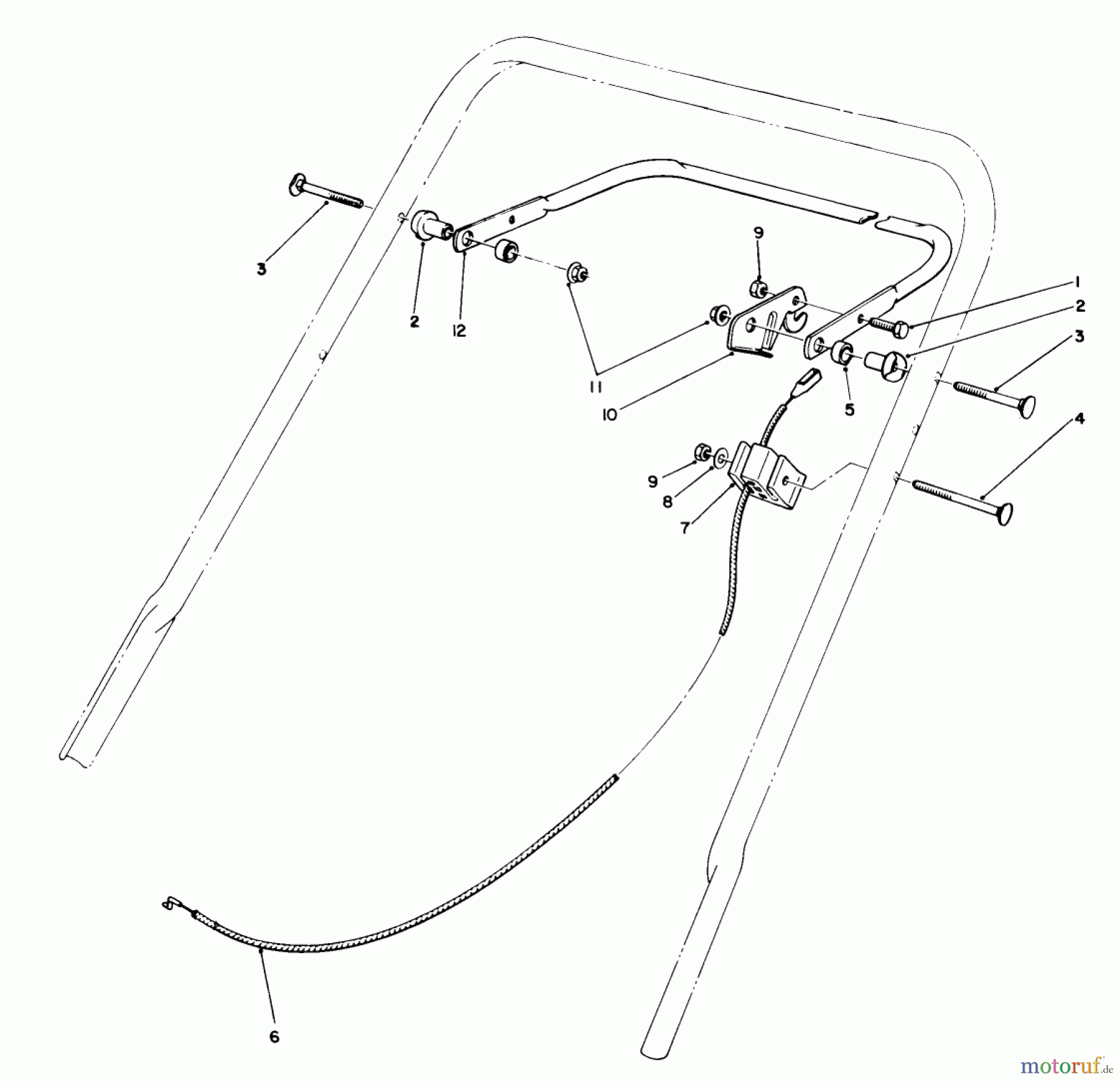 Toro Neu Mowers, Walk-Behind Seite 1 20561 - Toro Lawnmower, 1990 (0000001-0999999) TRACTION CONTROL ASSEMBLY