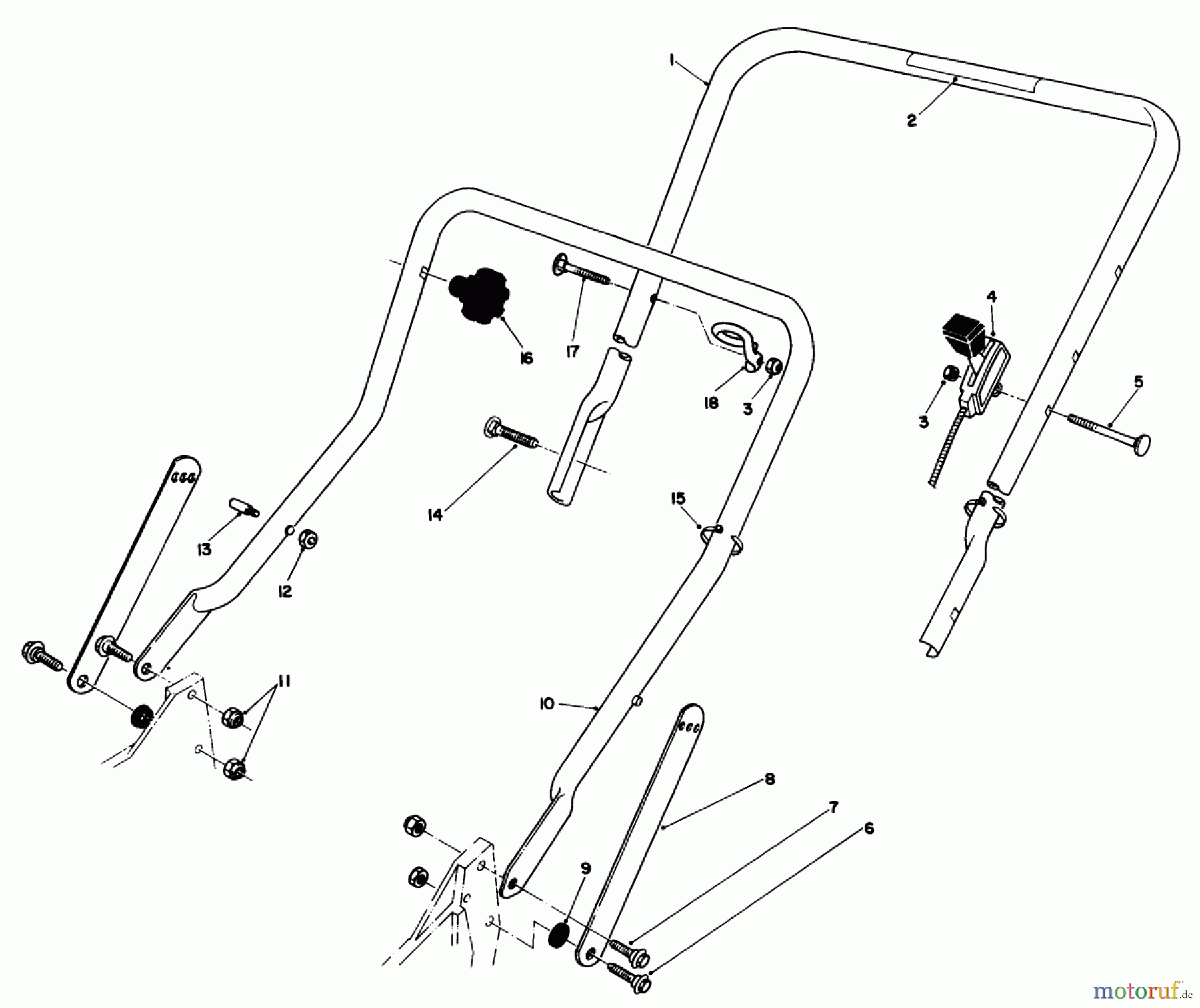 Toro Neu Mowers, Walk-Behind Seite 1 20563 - Toro Lawnmower, 1990 (0000001-0999999) HANDLE ASSEMBLY