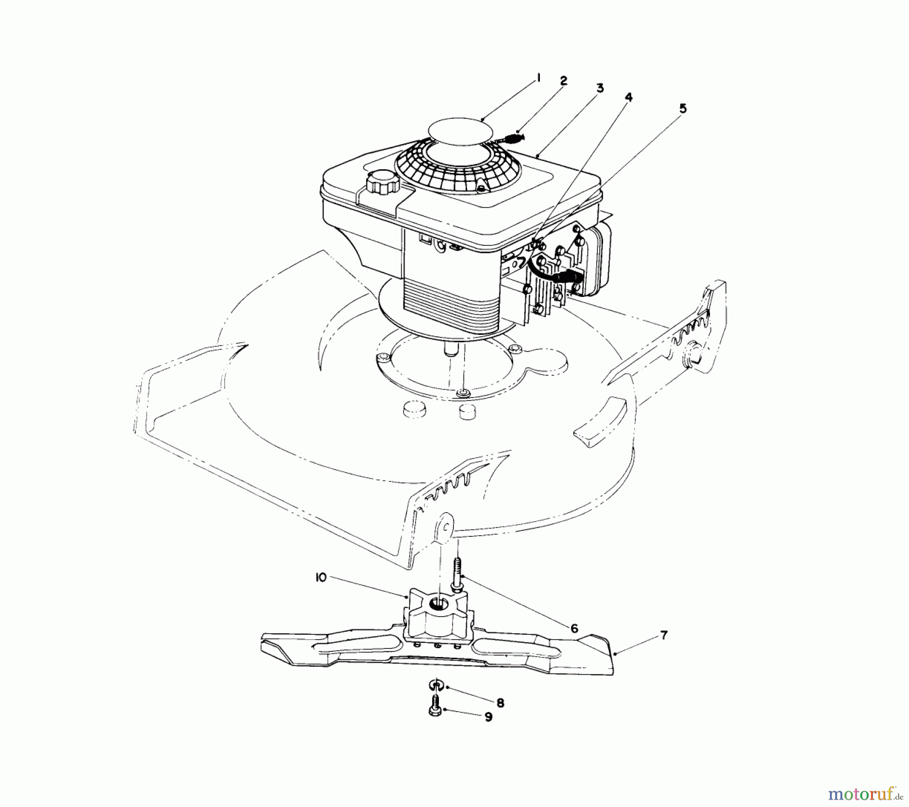 Toro Neu Mowers, Walk-Behind Seite 1 20563 - Toro Lawnmower, 1991 (1000001-1999999) ENGINE ASSEMBLY