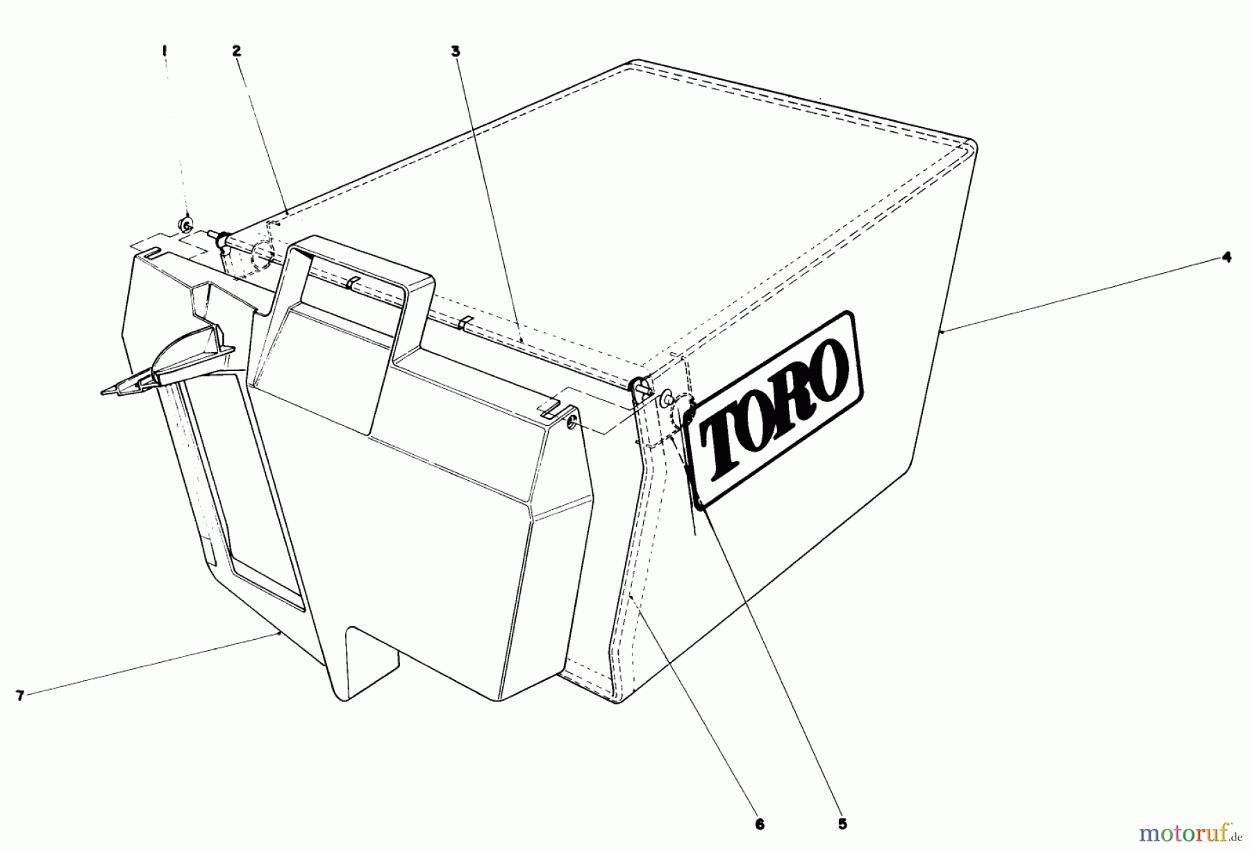 Toro Neu Mowers, Walk-Behind Seite 1 20570 - Toro Lawnmower, 1983 (3000001-3999999) GRASS BAG ASSEMBLY NO. 11-0159