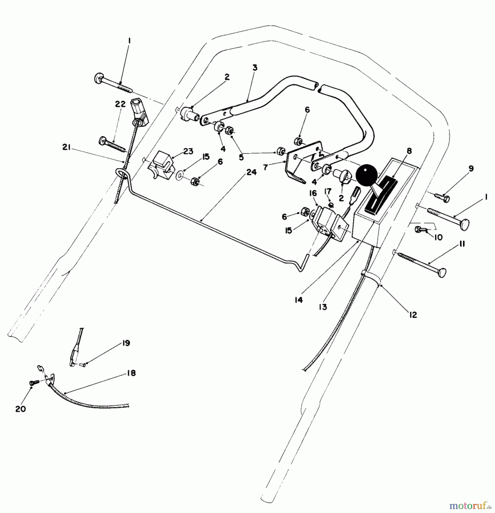 Toro Neu Mowers, Walk-Behind Seite 1 20570 - Toro Lawnmower, 1985 (5000001-5999999) CONTROL ASSEMBLY