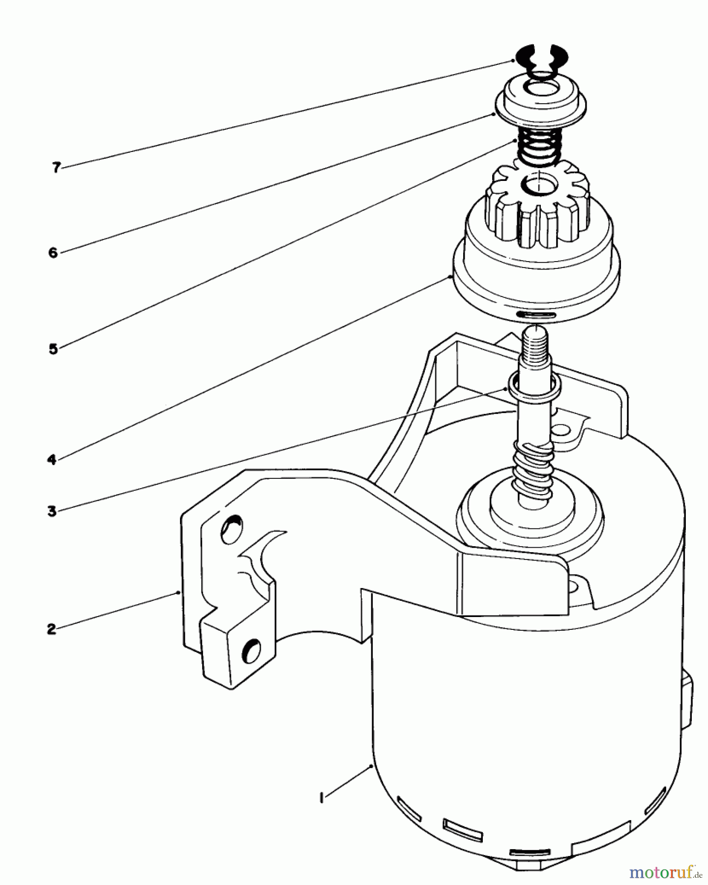 Toro Neu Mowers, Walk-Behind Seite 1 20574 - Toro Lawnmower, 1983 (3000001-3999999) STARTER ASSEMBLY