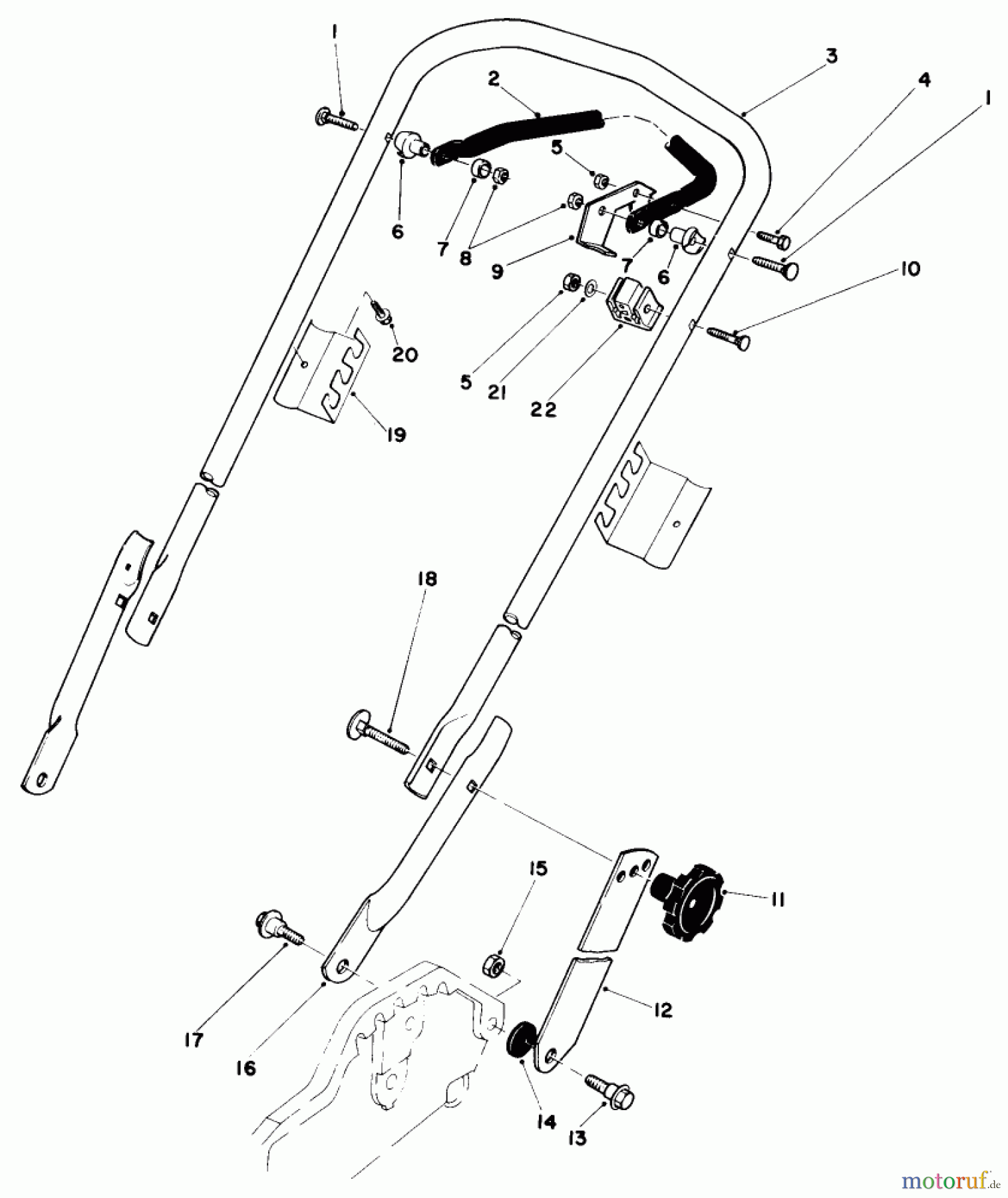 Toro Neu Mowers, Walk-Behind Seite 1 20574 - Toro Lawnmower, 1984 (4000001-4999999) HANDLE ASSEMBLY