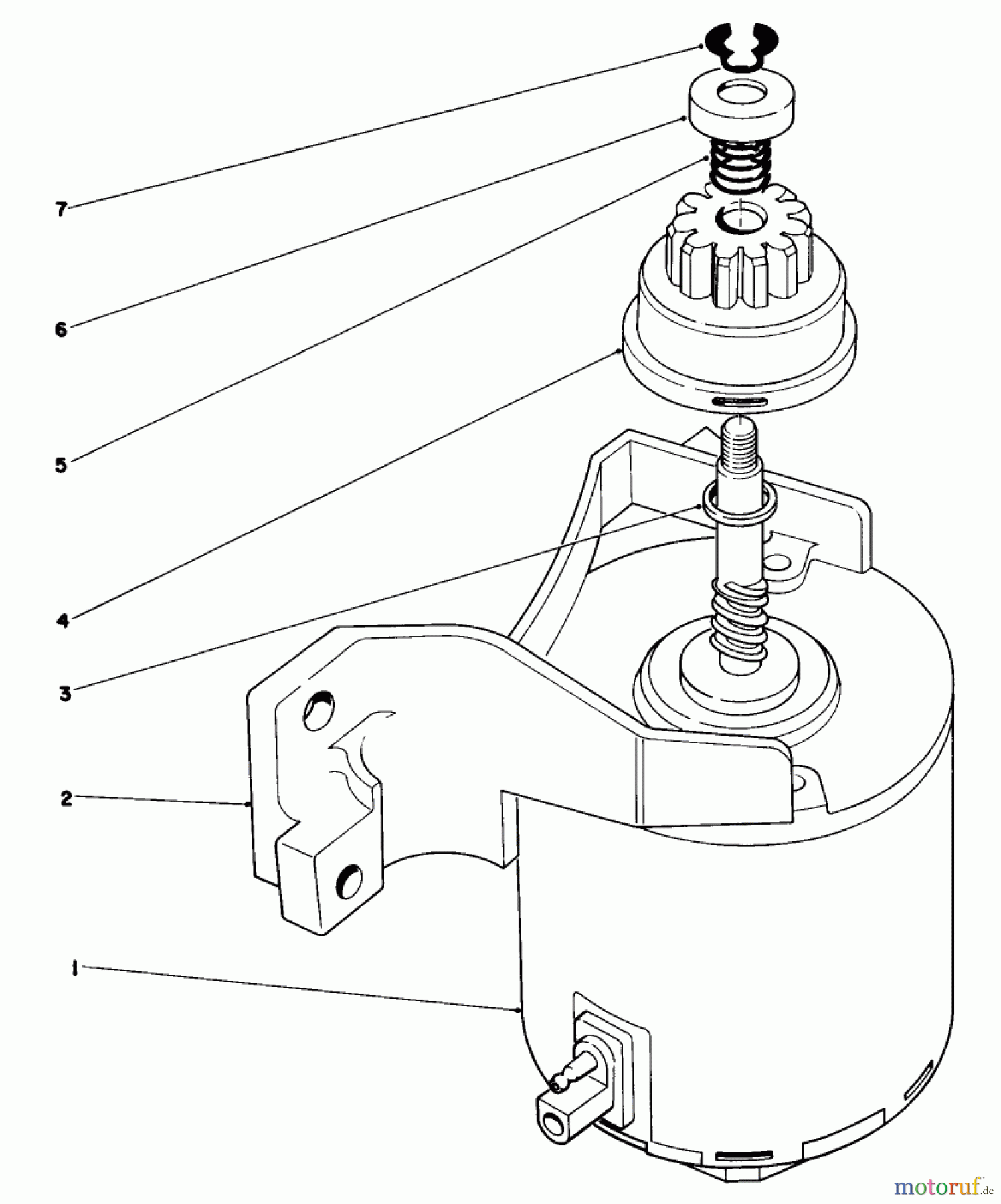 Toro Neu Mowers, Walk-Behind Seite 1 20574 - Toro Lawnmower, 1985 (5000001-5999999) STARTER ASSEMBLY