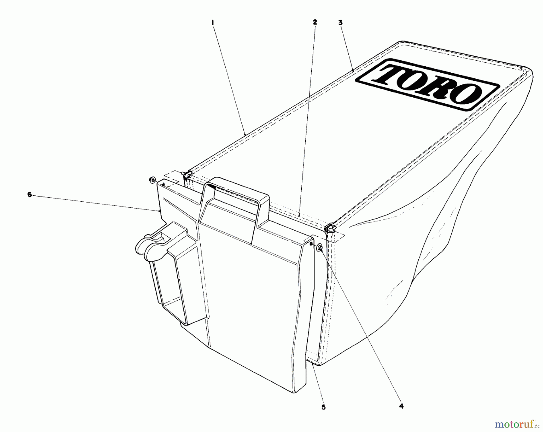 Toro Neu Mowers, Walk-Behind Seite 1 20574 - Toro Lawnmower, 1987 (7000001-7999999) GRASS BAG ASSEMBLY NO. 11-9469