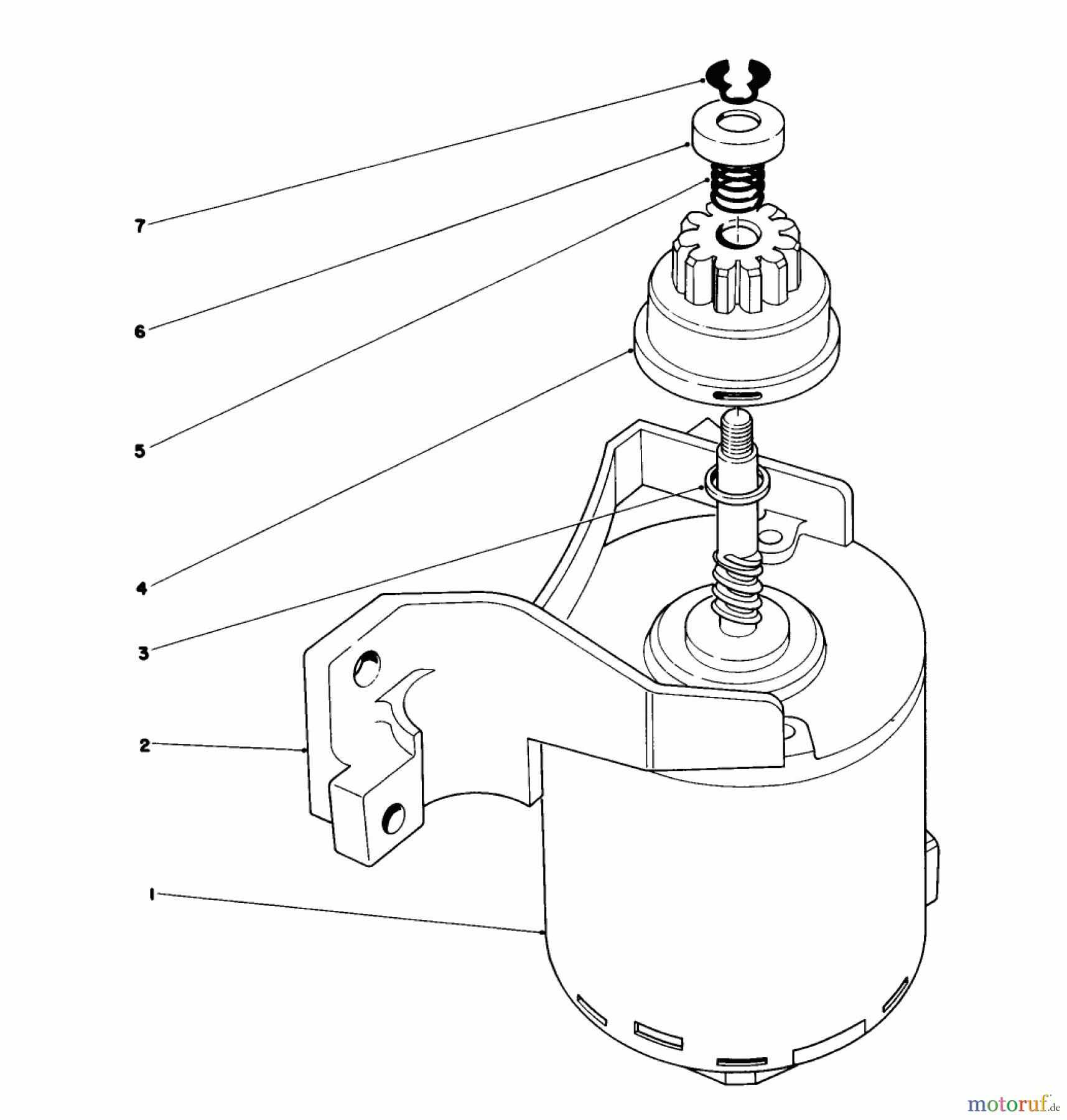 Toro Neu Mowers, Walk-Behind Seite 1 20574 - Toro Lawnmower, 1988 (8000001-8999999) STARTER ASSEMBLY