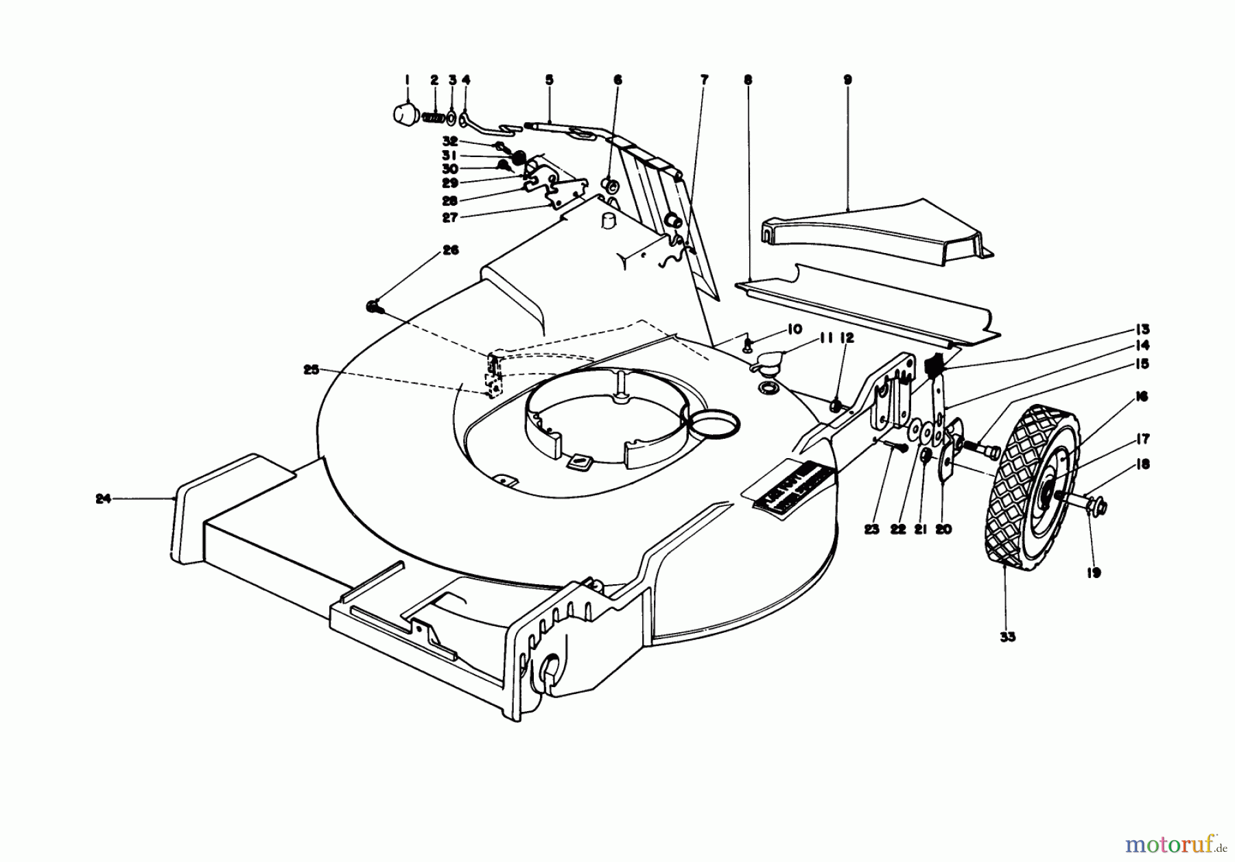 Toro Neu Mowers, Walk-Behind Seite 1 20575 - Toro Lawnmower, 1978 (8000001-8007500) HOUSING ASSEMBLY