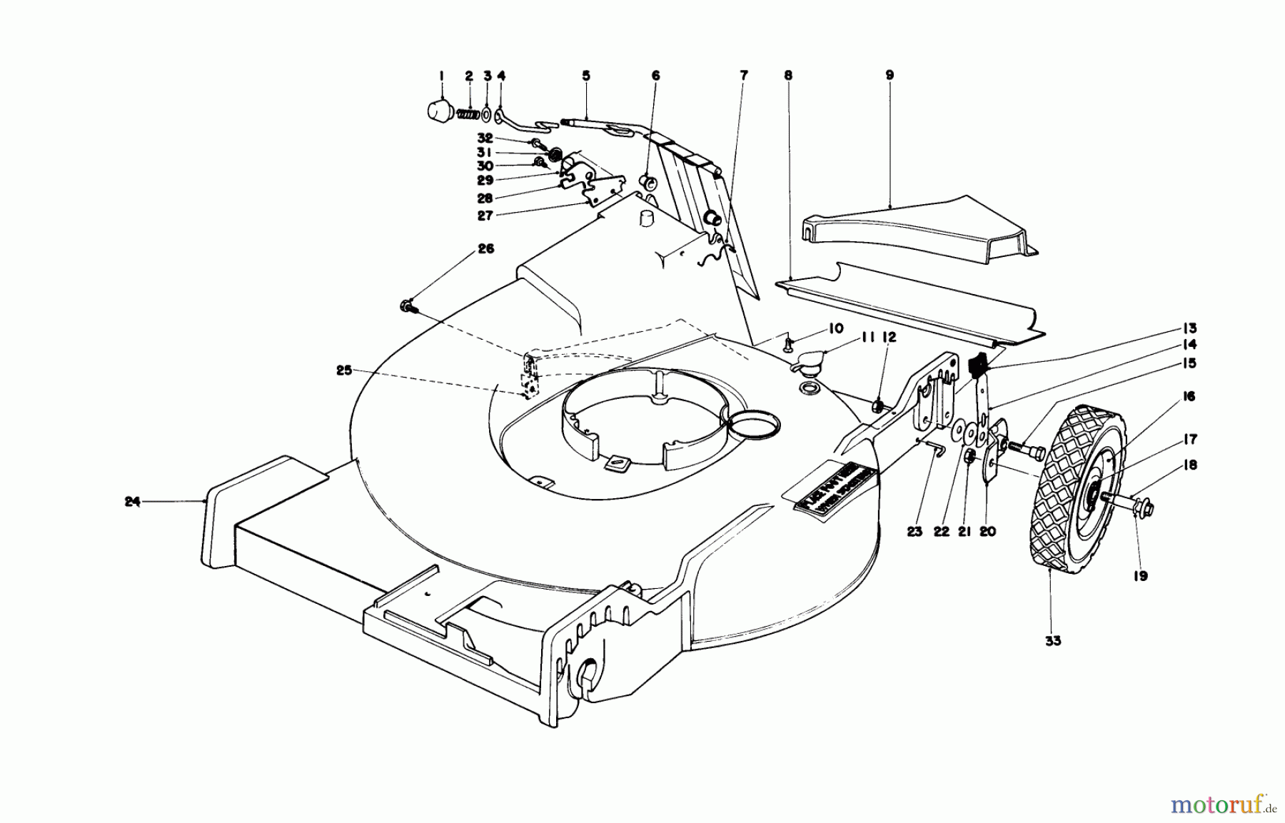 Toro Neu Mowers, Walk-Behind Seite 1 20575 - Toro Lawnmower, 1978 (8007501-8999999) HOUSING ASSEMBLY