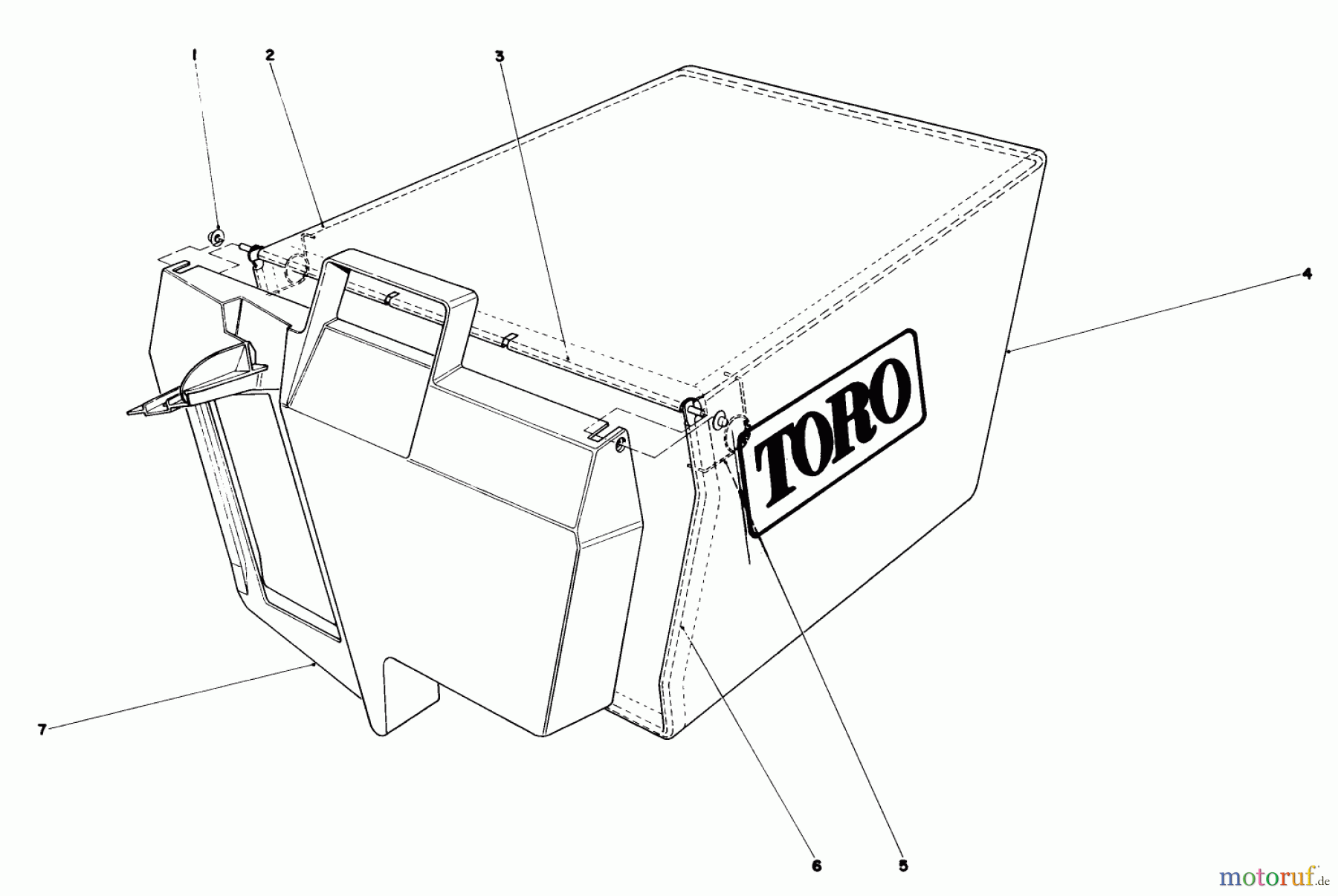 Toro Neu Mowers, Walk-Behind Seite 1 20576 - Toro Lawnmower, 1983 (3000001-3999999) GRASS BAG ASSEMBLY NO. 11-0159