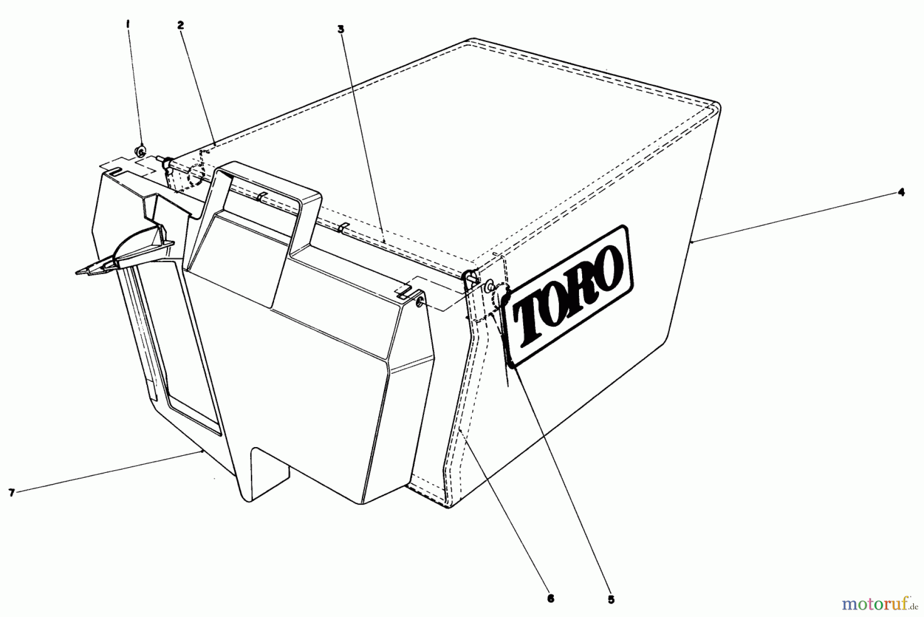Toro Neu Mowers, Walk-Behind Seite 1 20581 - Toro Lawnmower, 1983 (3000001-3999999) GRASS BAG ASSEMBLY NO.11-0159