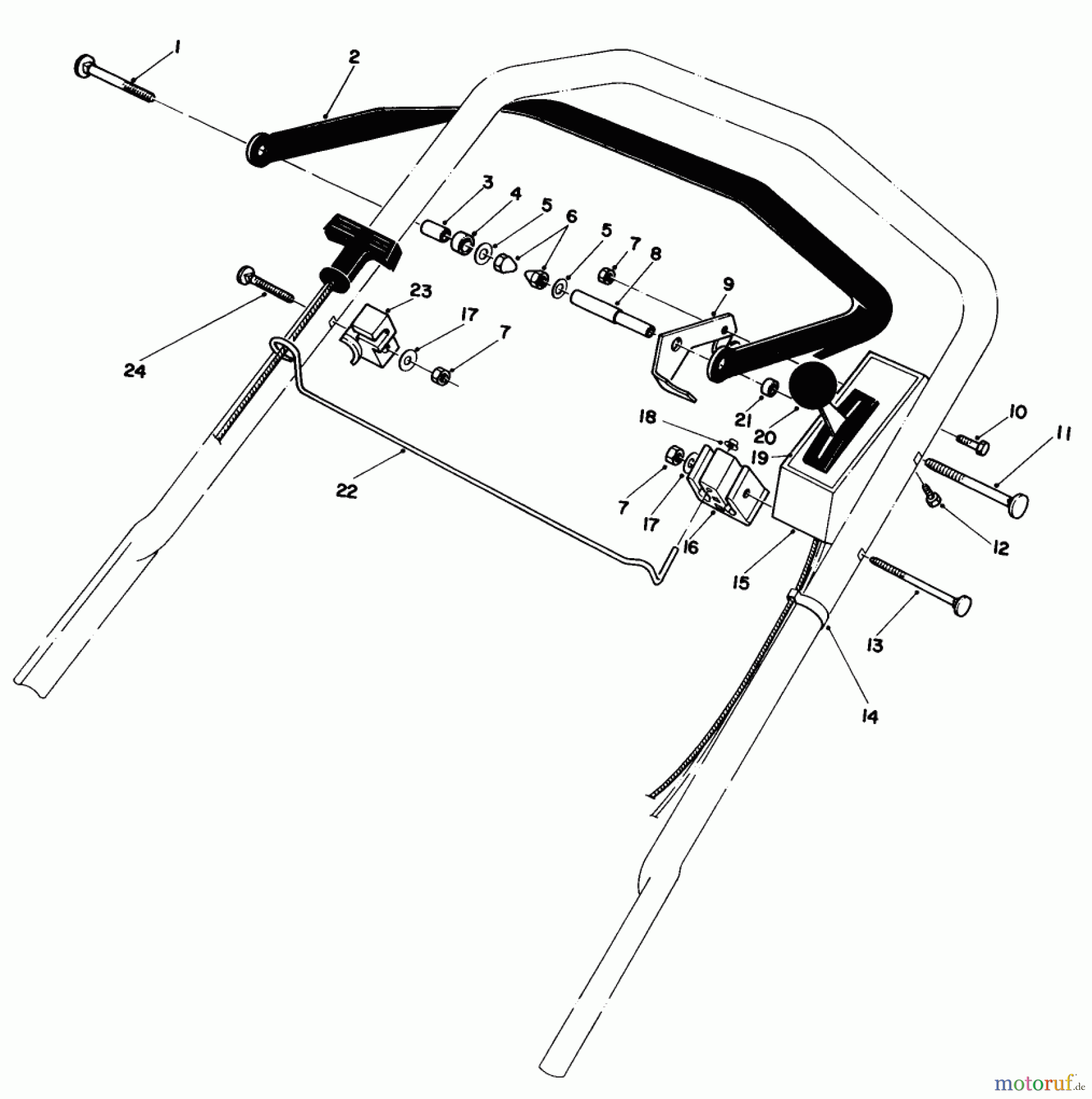 Toro Neu Mowers, Walk-Behind Seite 1 20581 - Toro Lawnmower, 1983 (3000001-3999999) TRACTION CONTROL ASSEMBLY
