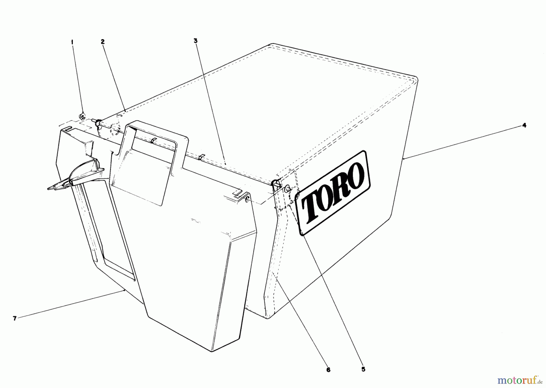 Toro Neu Mowers, Walk-Behind Seite 1 20581 - Toro Lawnmower, 1987 (7000001-7999999) GRASS BAG ASSEMBLY NO. 11-0159