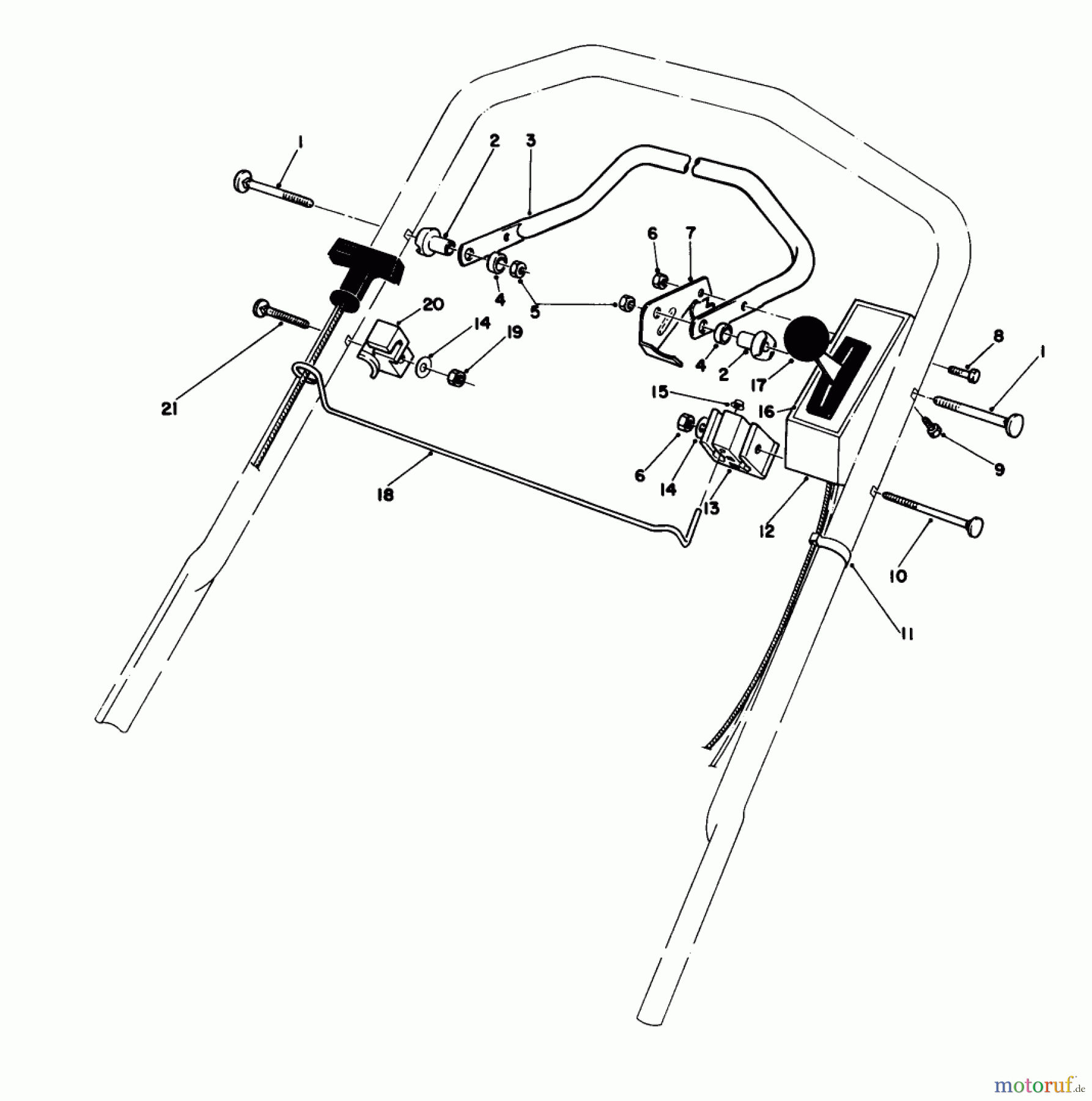 Toro Neu Mowers, Walk-Behind Seite 1 20581 - Toro Lawnmower, 1988 (8000001-8999999) CONTROL ASSEMBLY