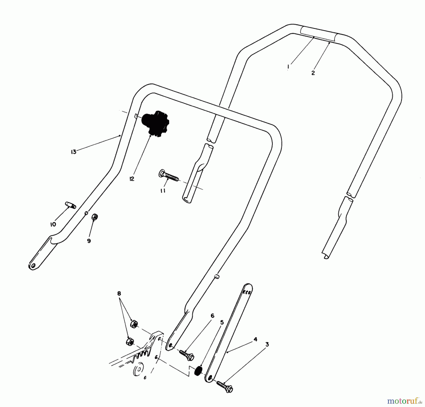 Toro Neu Mowers, Walk-Behind Seite 1 20581 - Toro Lawnmower, 1988 (8000001-8999999) HANDLE ASSEMBLY