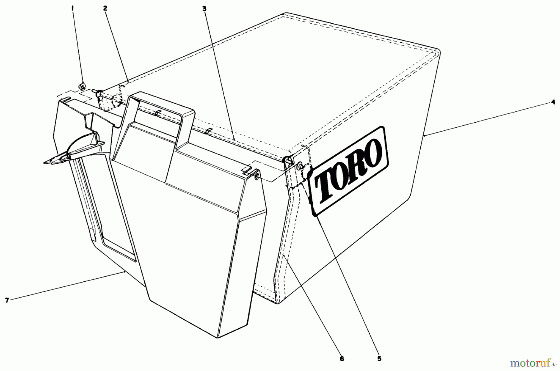 Toro Neu Mowers, Walk-Behind Seite 1 20582C - Toro Lawnmower, 1986 (6000001-6999999) GRASS BAG ASSEMBLY NO. 11-0159