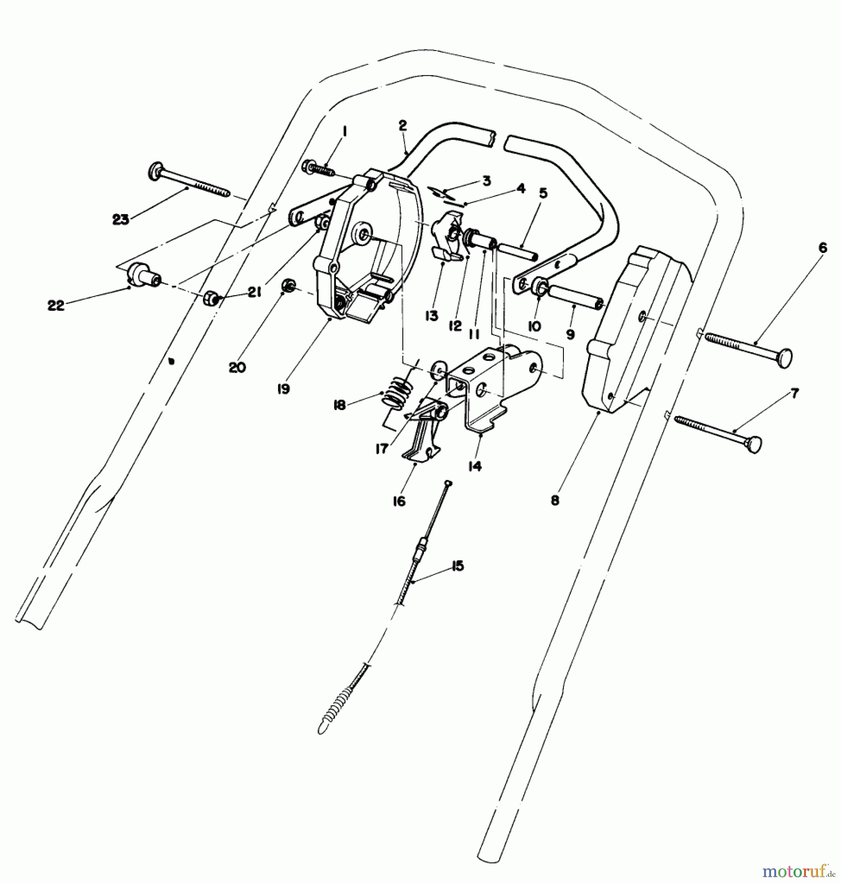 Toro Neu Mowers, Walk-Behind Seite 1 20584 - Toro Lawnmower, 1986 (6000001-6999999) CONTROL ASSEMBLY