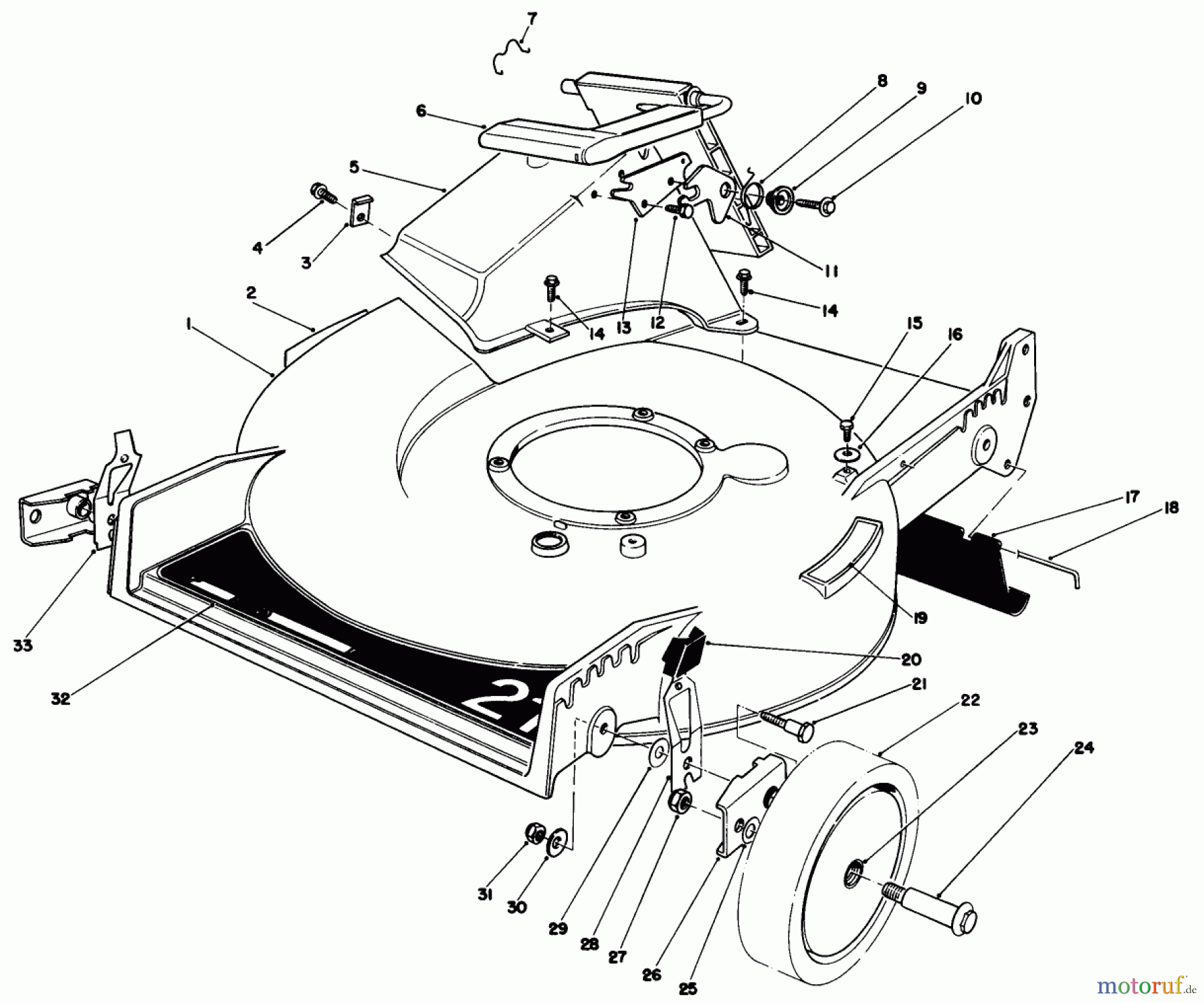 Toro Neu Mowers, Walk-Behind Seite 1 20584 - Toro Lawnmower, 1986 (6000001-6999999) HOUSING ASSEMBLY