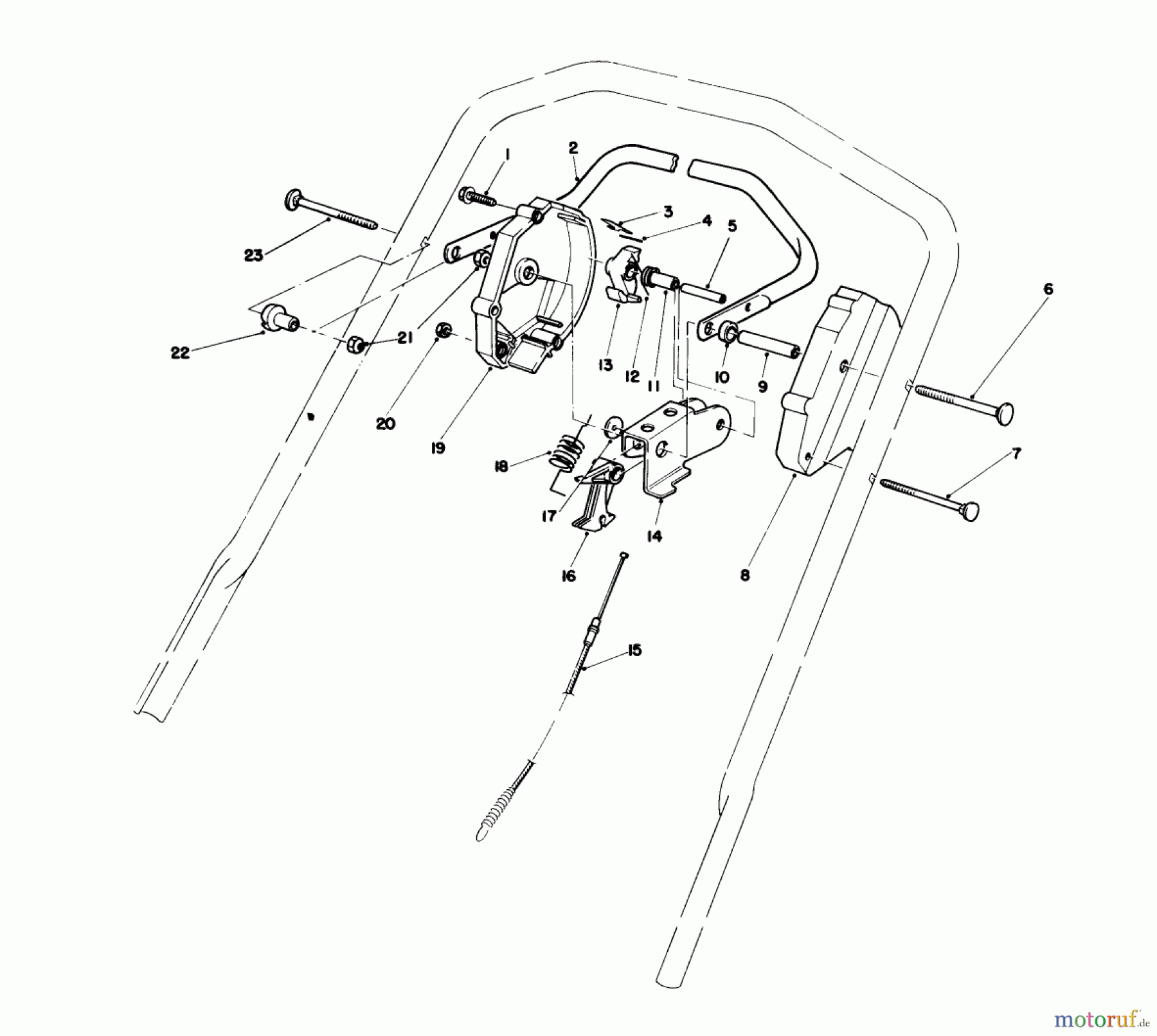 Toro Neu Mowers, Walk-Behind Seite 1 20584 - Toro Lawnmower, 1987 (7000001-7999999) CONTROL ASSEMBLY