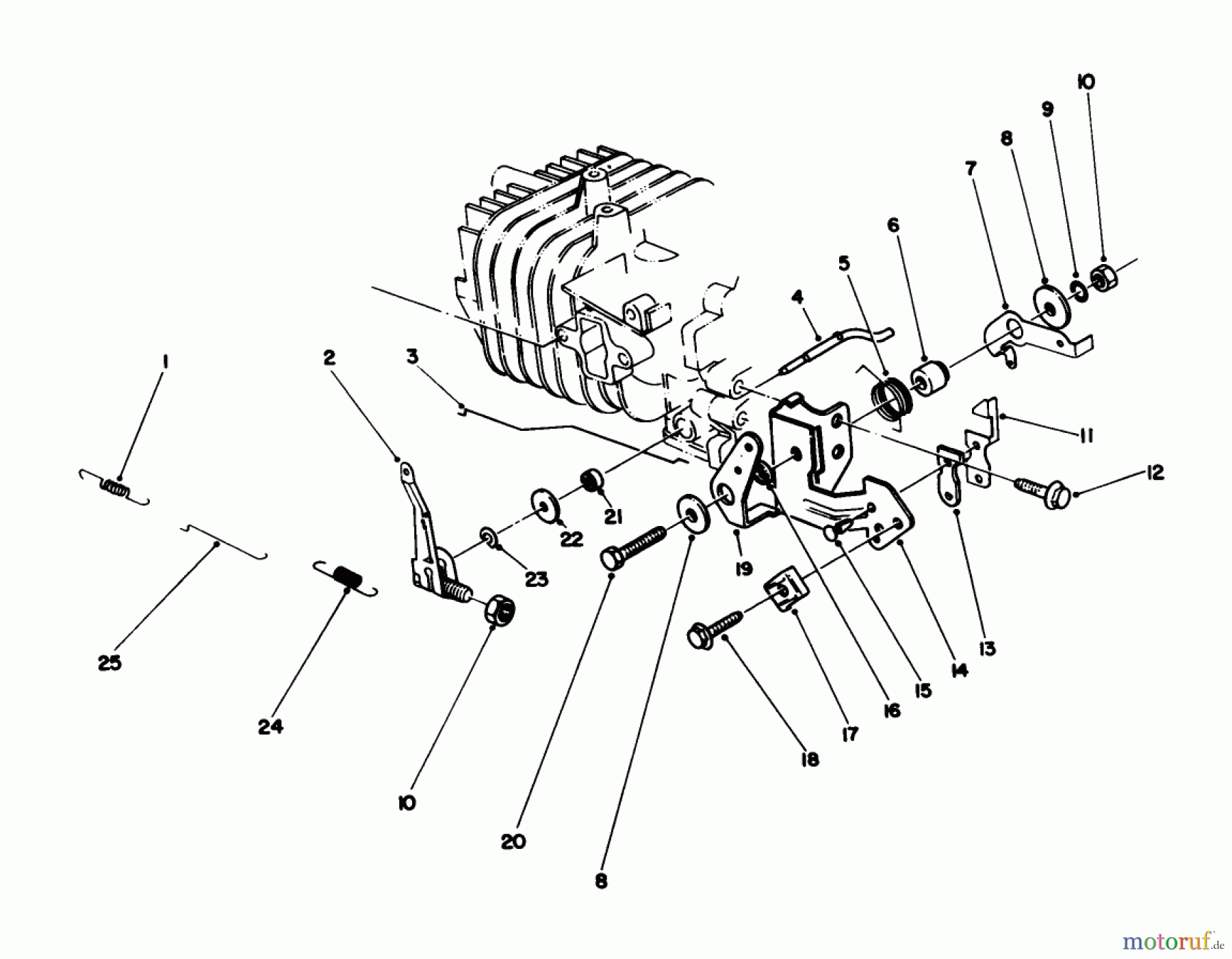 Toro Neu Mowers, Walk-Behind Seite 1 20584 - Toro Lawnmower, 1988 (8000001-8999999) GOVERNOR ASSEMBLY (ENGINE MODEL NO. 47PH7)