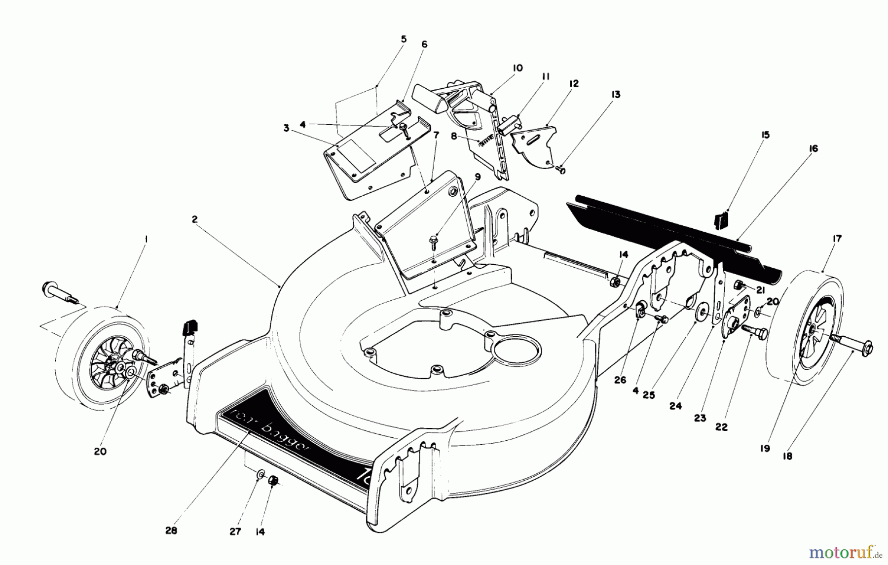 Toro Neu Mowers, Walk-Behind Seite 1 20586 - Toro Lawnmower, 1990 (0000001-0999999) HOUSING ASSEMBLY