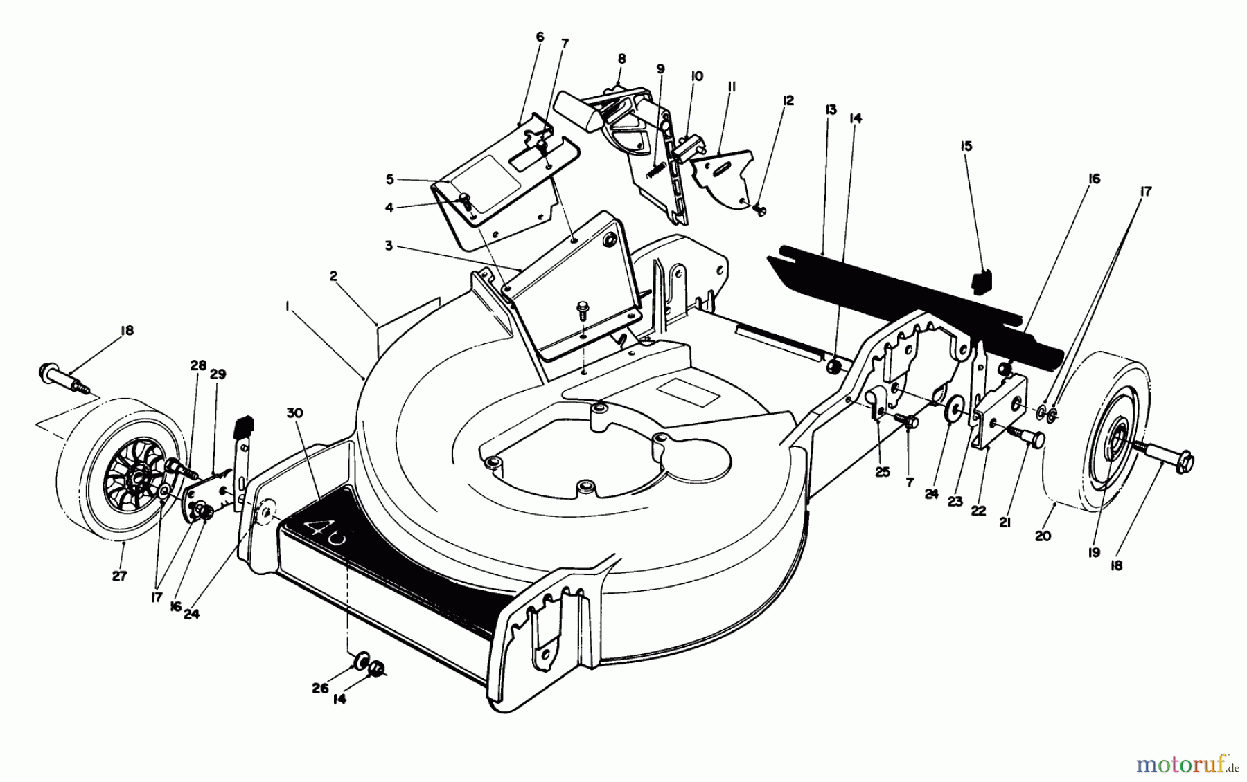 Toro Neu Mowers, Walk-Behind Seite 1 20586C - Toro Lawnmower, 1988 (8000001-8999999) HOUSING ASSEMBLY