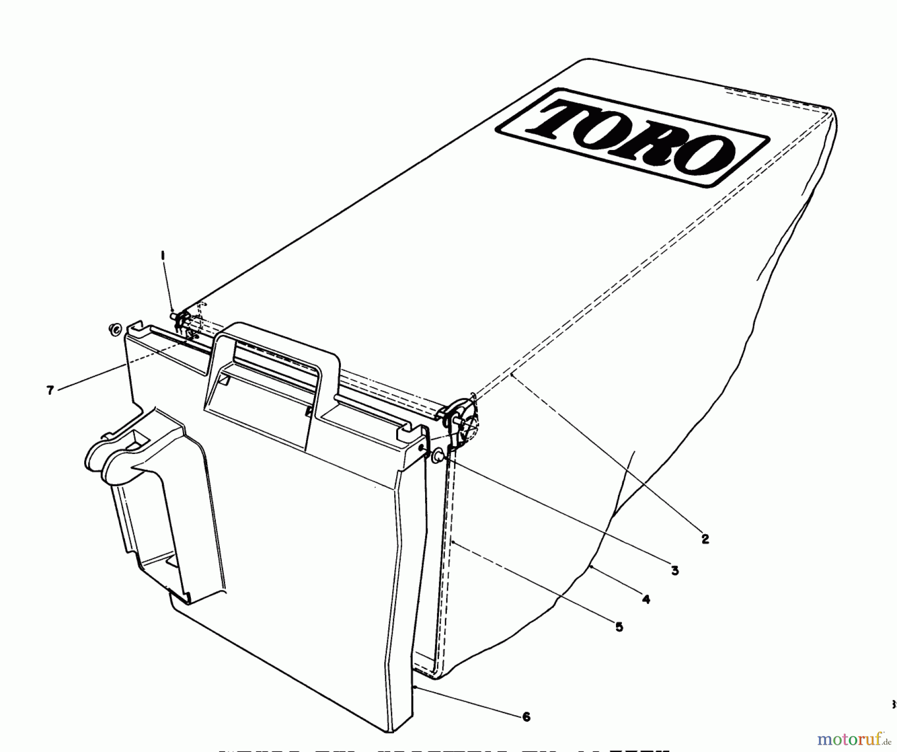 Toro Neu Mowers, Walk-Behind Seite 1 20586C - Toro Lawnmower, 1989 (9000001-9999999) GRASS BAG ASSEMBLY NO. 12-8859