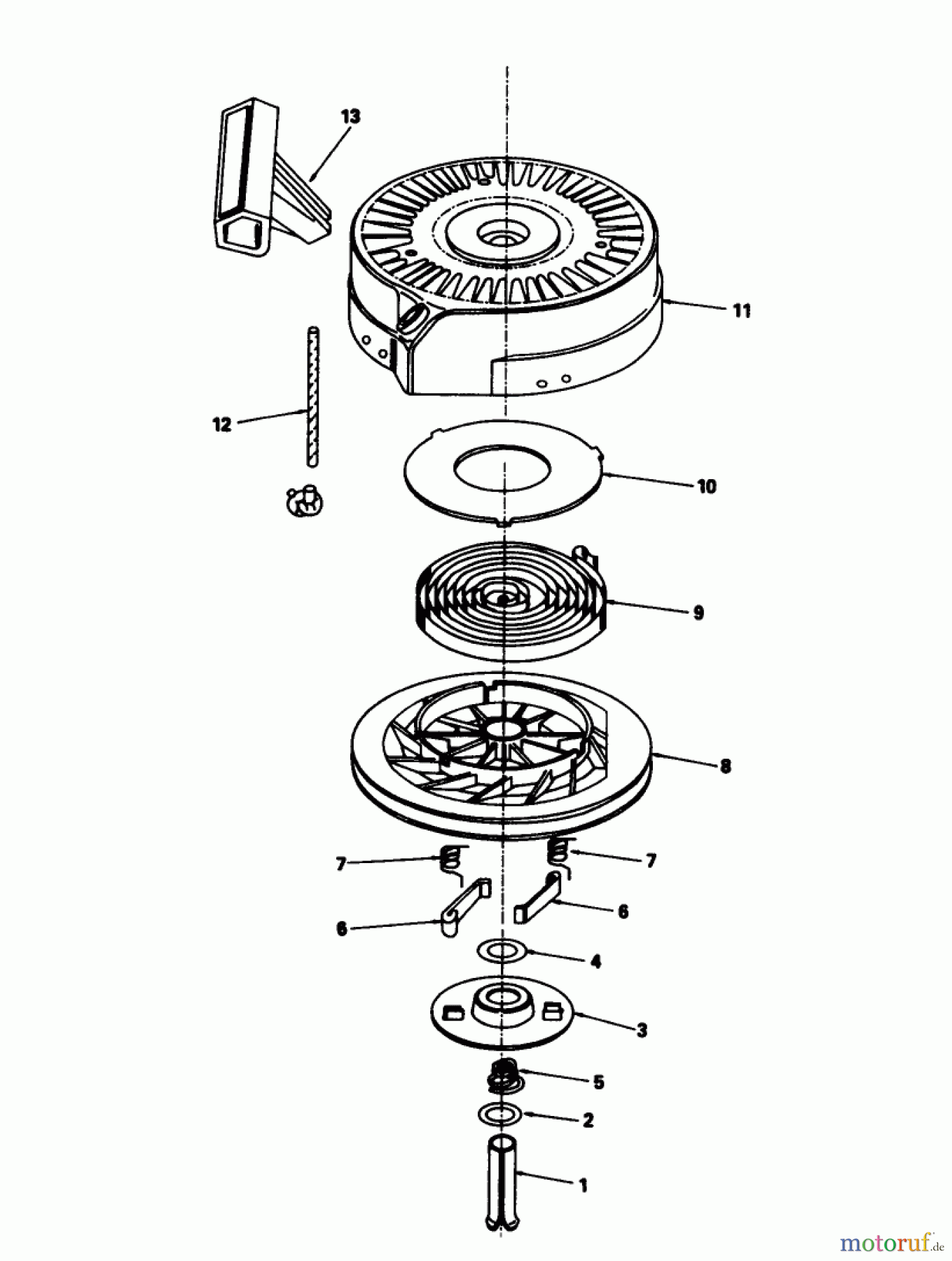 Toro Neu Mowers, Walk-Behind Seite 1 20586C - Toro Lawnmower, 1989 (9000001-9999999) REWIND STARTER N0. 590621