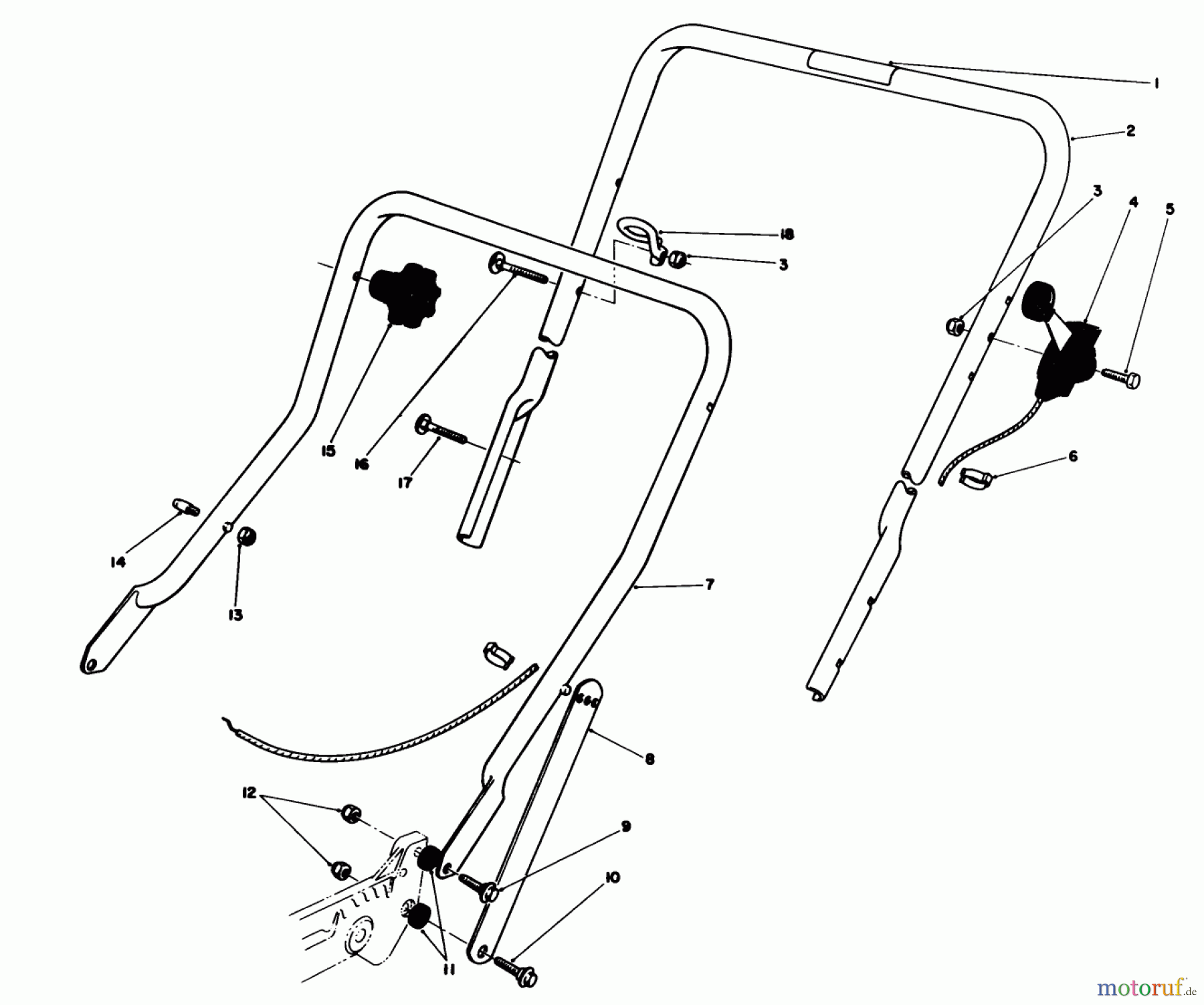 Toro Neu Mowers, Walk-Behind Seite 1 20588 - Toro Lawnmower, 1985 (5000001-5999999) HANDLE ASSEMBLY
