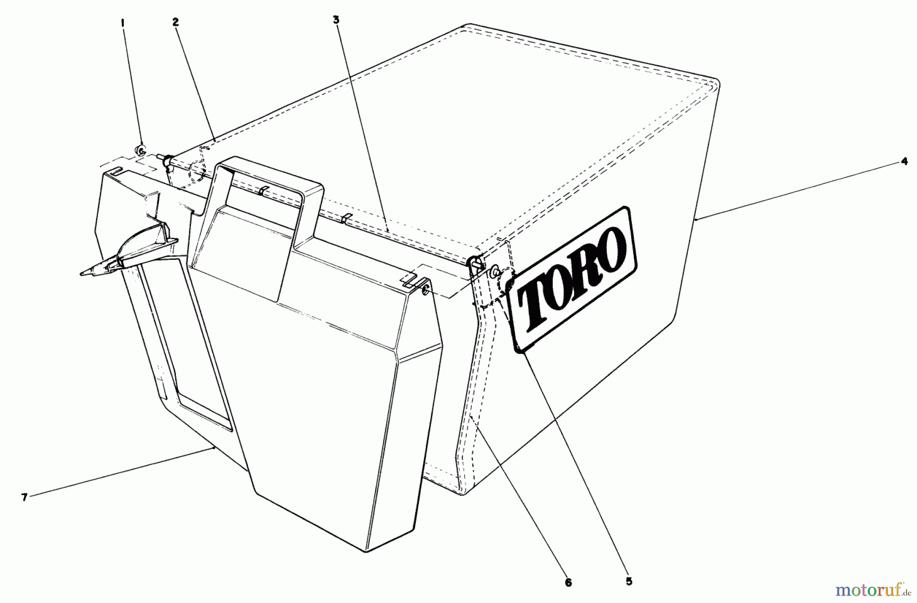Toro Neu Mowers, Walk-Behind Seite 1 20588 - Toro Lawnmower, 1986 (6000001-6999999) GRASS BAG ASSEMBLY NO. 11-0159