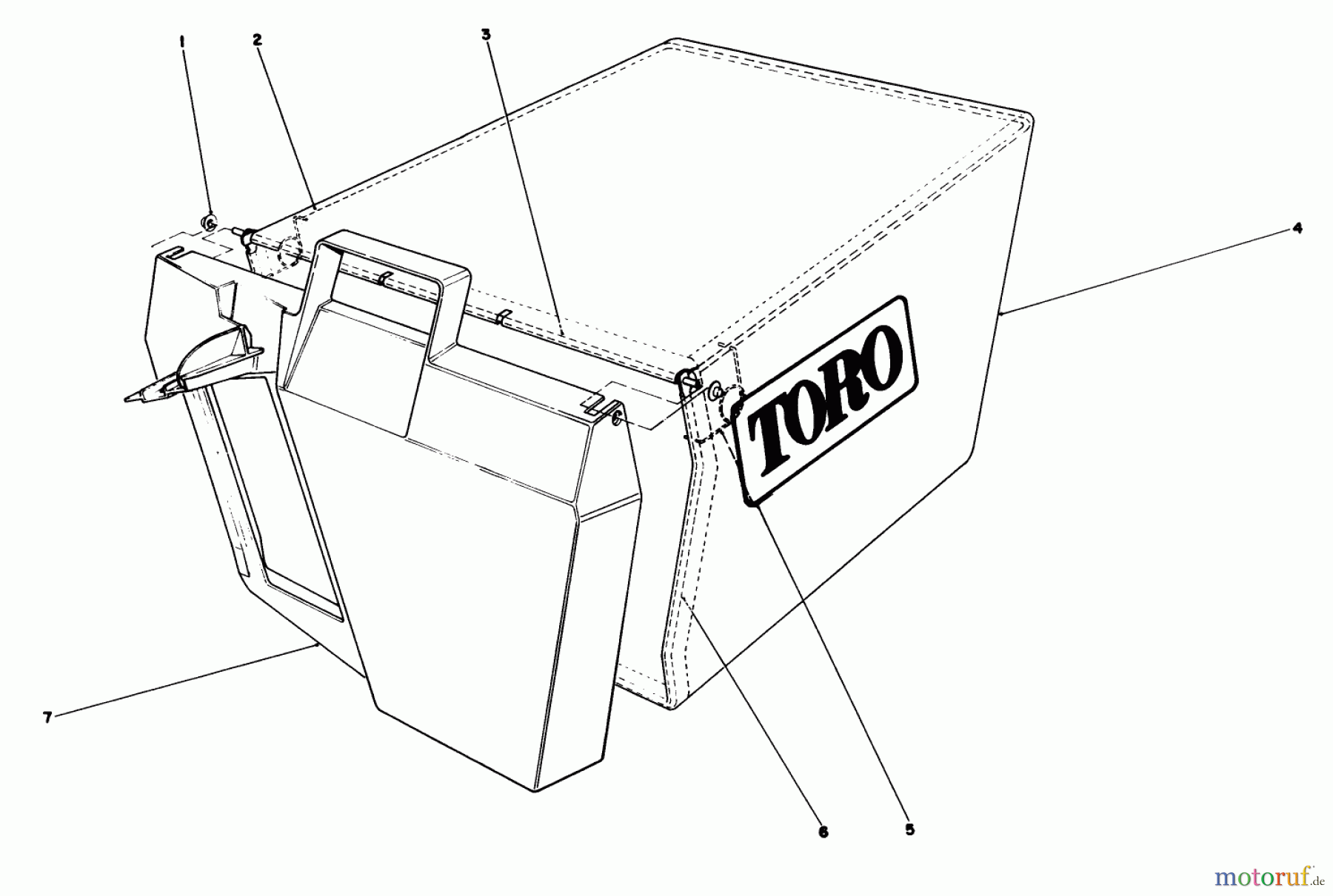Toro Neu Mowers, Walk-Behind Seite 1 20588 - Toro Lawnmower, 1988 (8000001-8999999) GRASS BAG ASSEMBLY NO. 11-0159