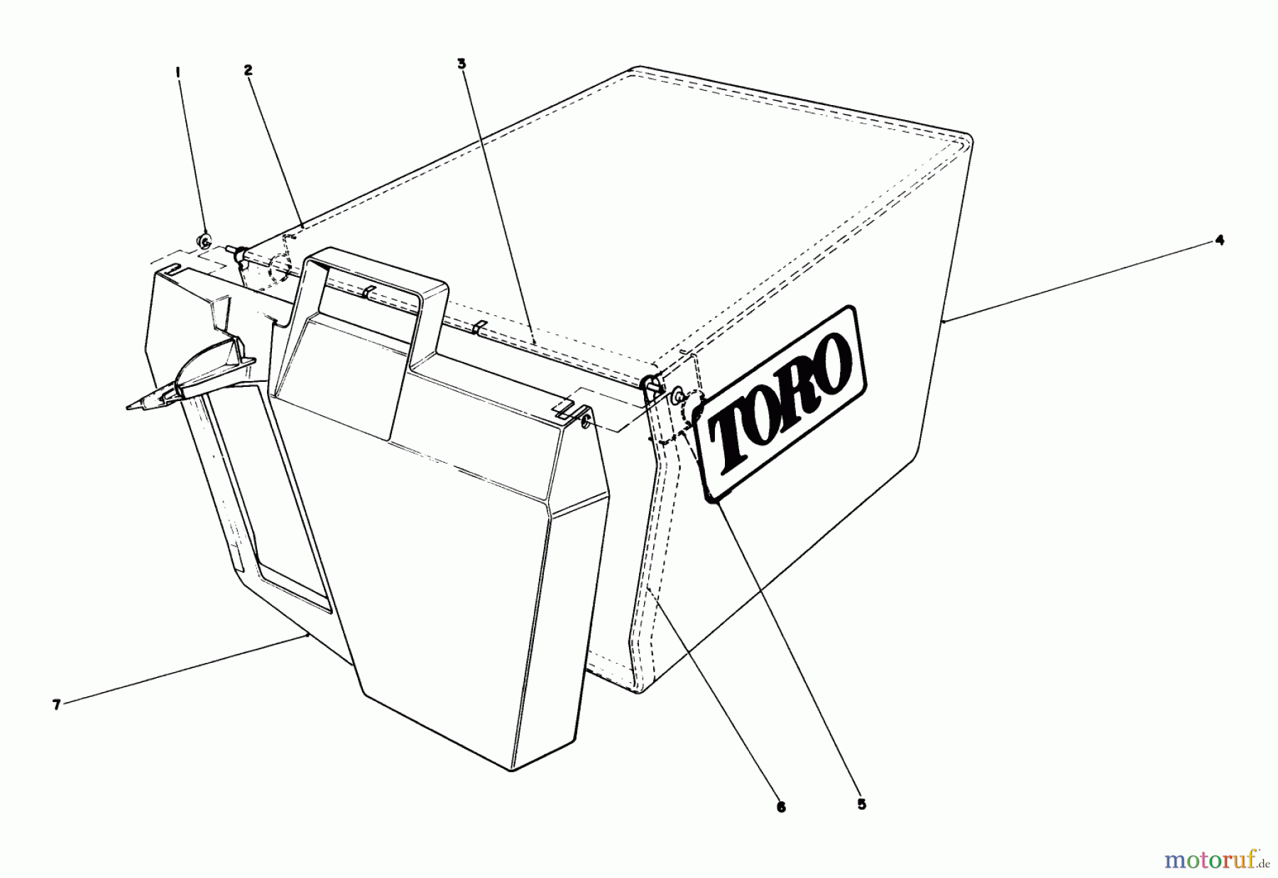 Toro Neu Mowers, Walk-Behind Seite 1 20588 - Toro Lawnmower, 1990 (0000001-0999999) GRASS BAG ASSEMBLY NO. 11-0159