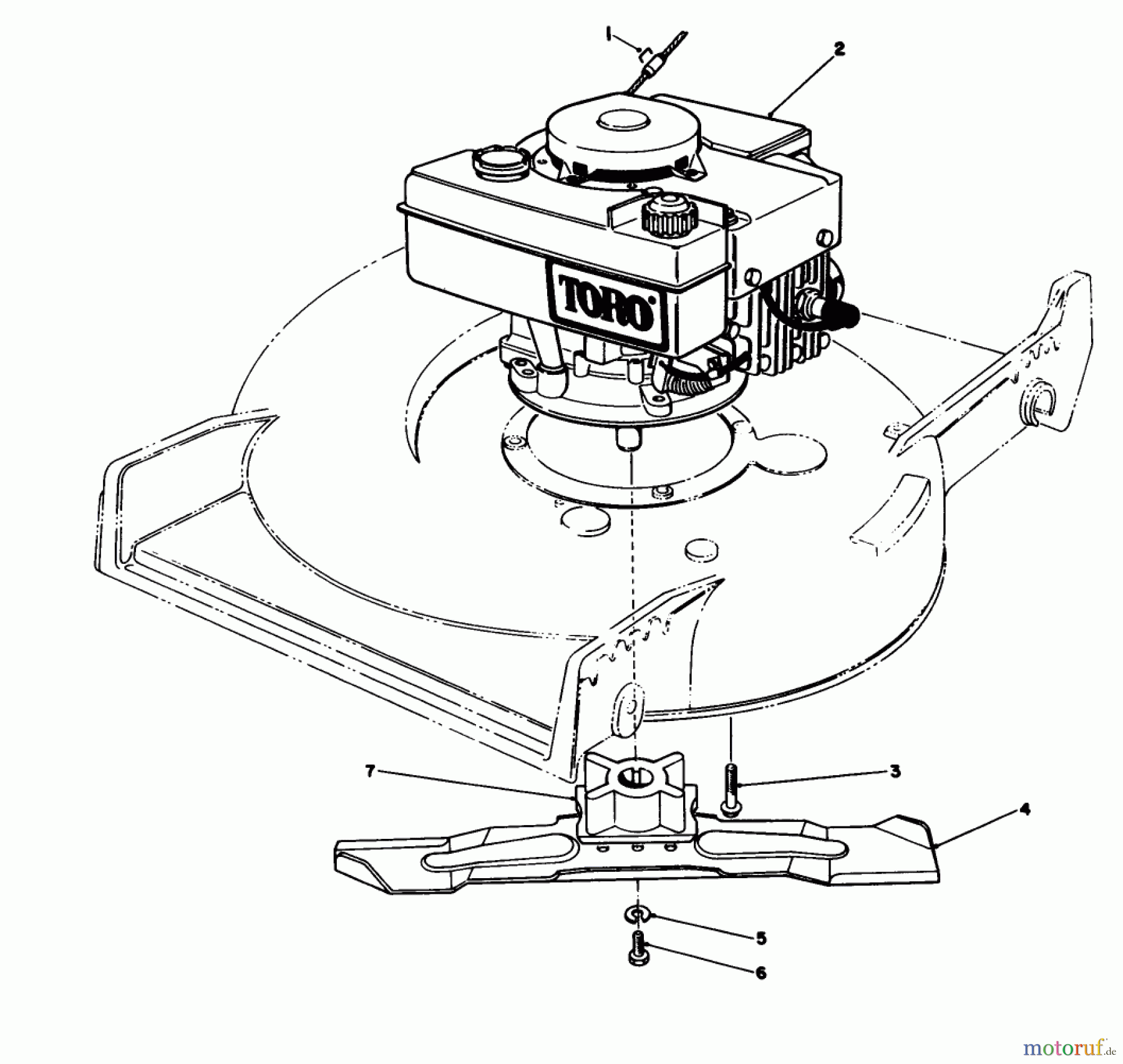 Toro Neu Mowers, Walk-Behind Seite 1 20588C - Toro Lawnmower, 1988 (8000001-8999999) ENGINE ASSEMBLY